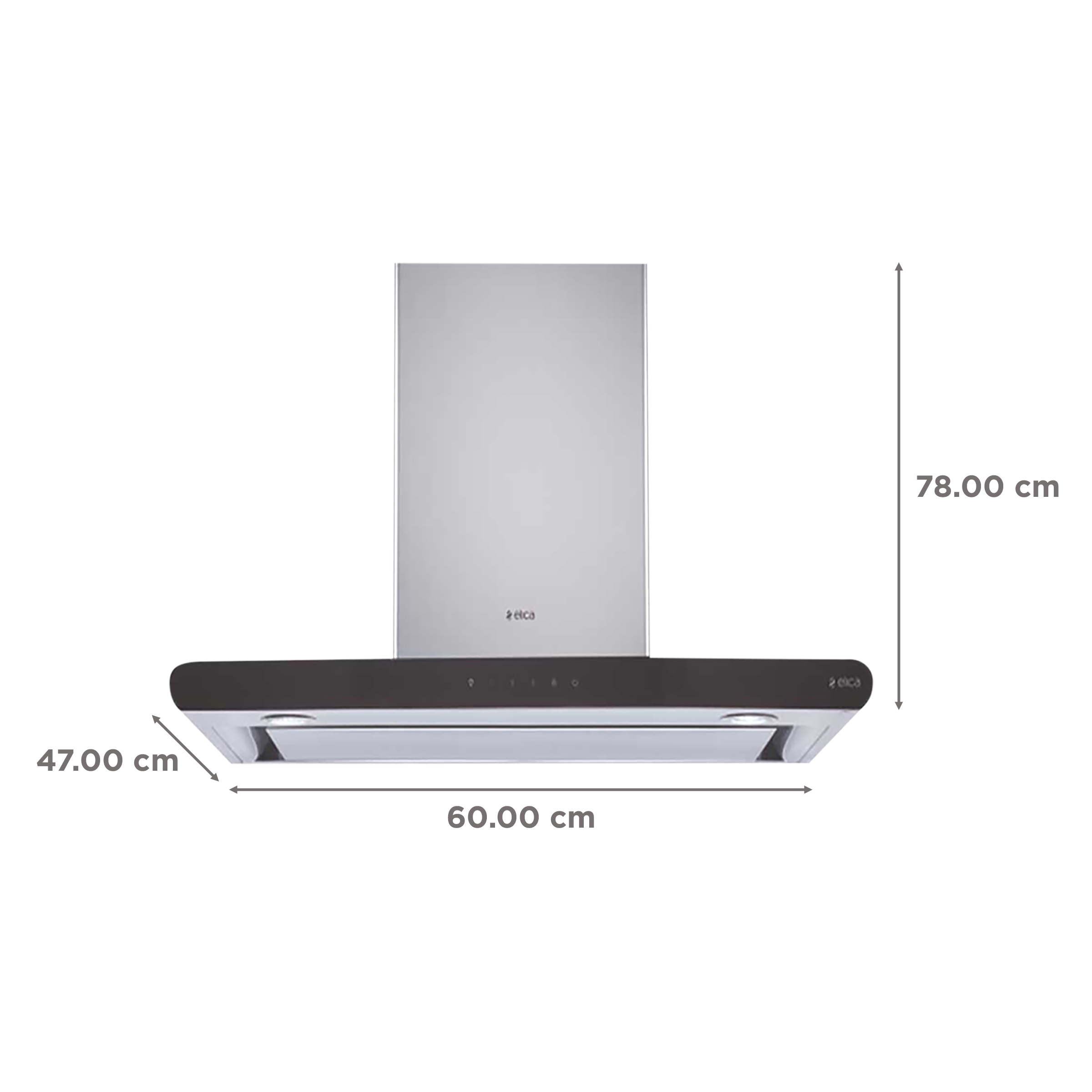 elica GALAXY EDS HE LTW 60 T4V LED 60cm 1010m3/hr Ducted Wall Mounted Chimney with Touch Control Panel (Stainless Steel)_2