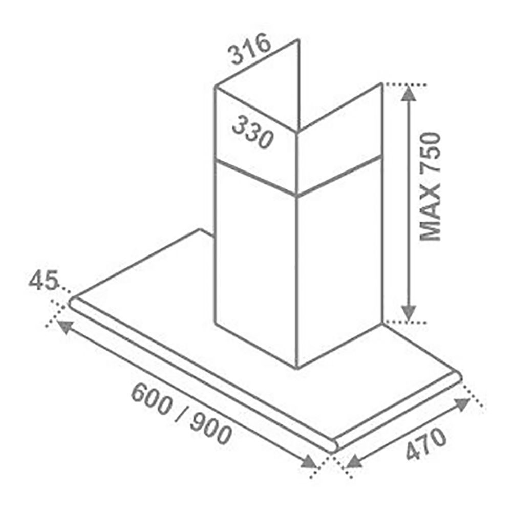 elica GALAXY EDS HE LTW 90 T4V LED 90cm 1220m3/hr Ducted Wall Mounted Chimney with Touch Control Panel (Stainless Steel)_5