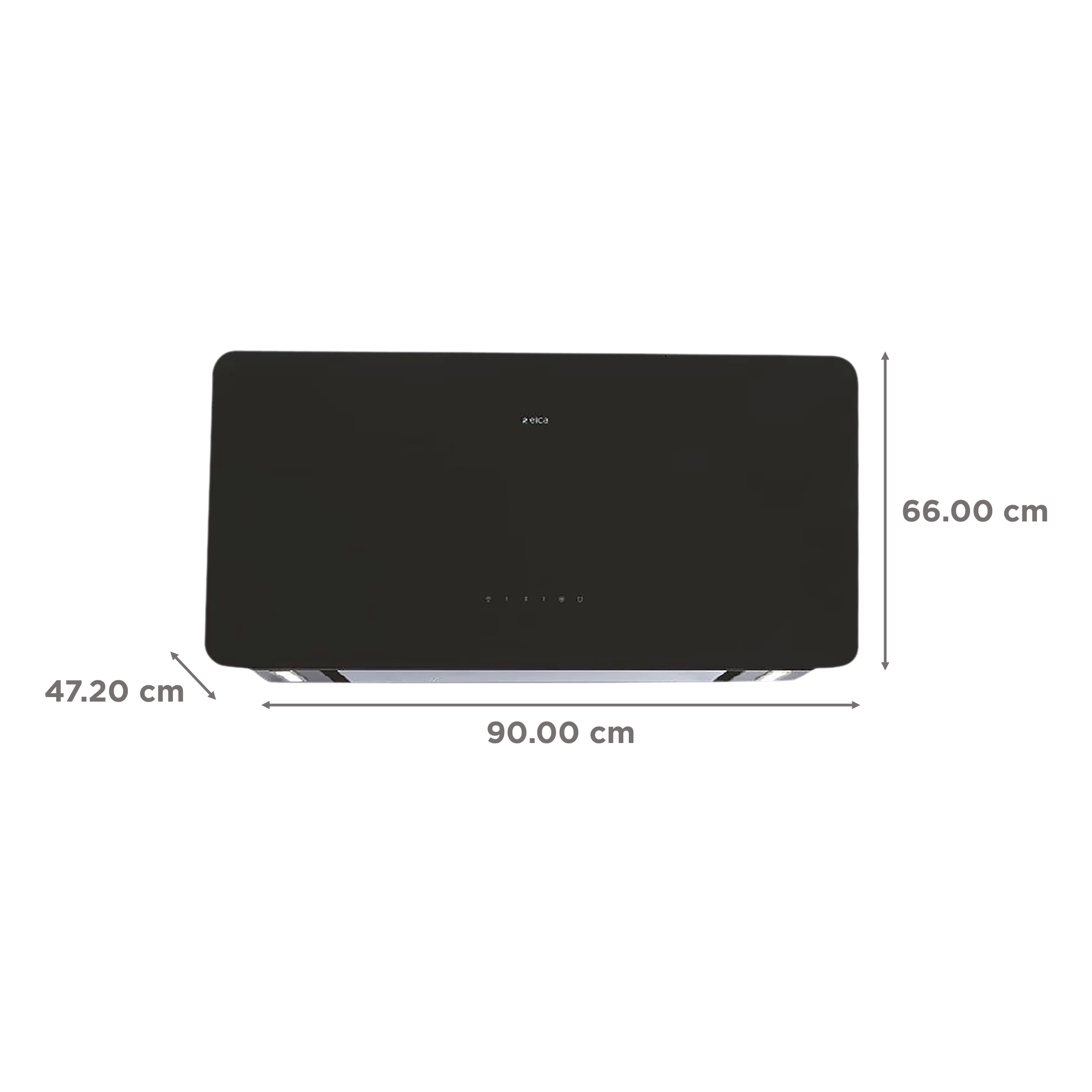 elica KITTY SLIM EDS HE LTW 90 T4V LED 90cm Ducted Wall Mounted Chimney with Touch Control Panel (Black)_2