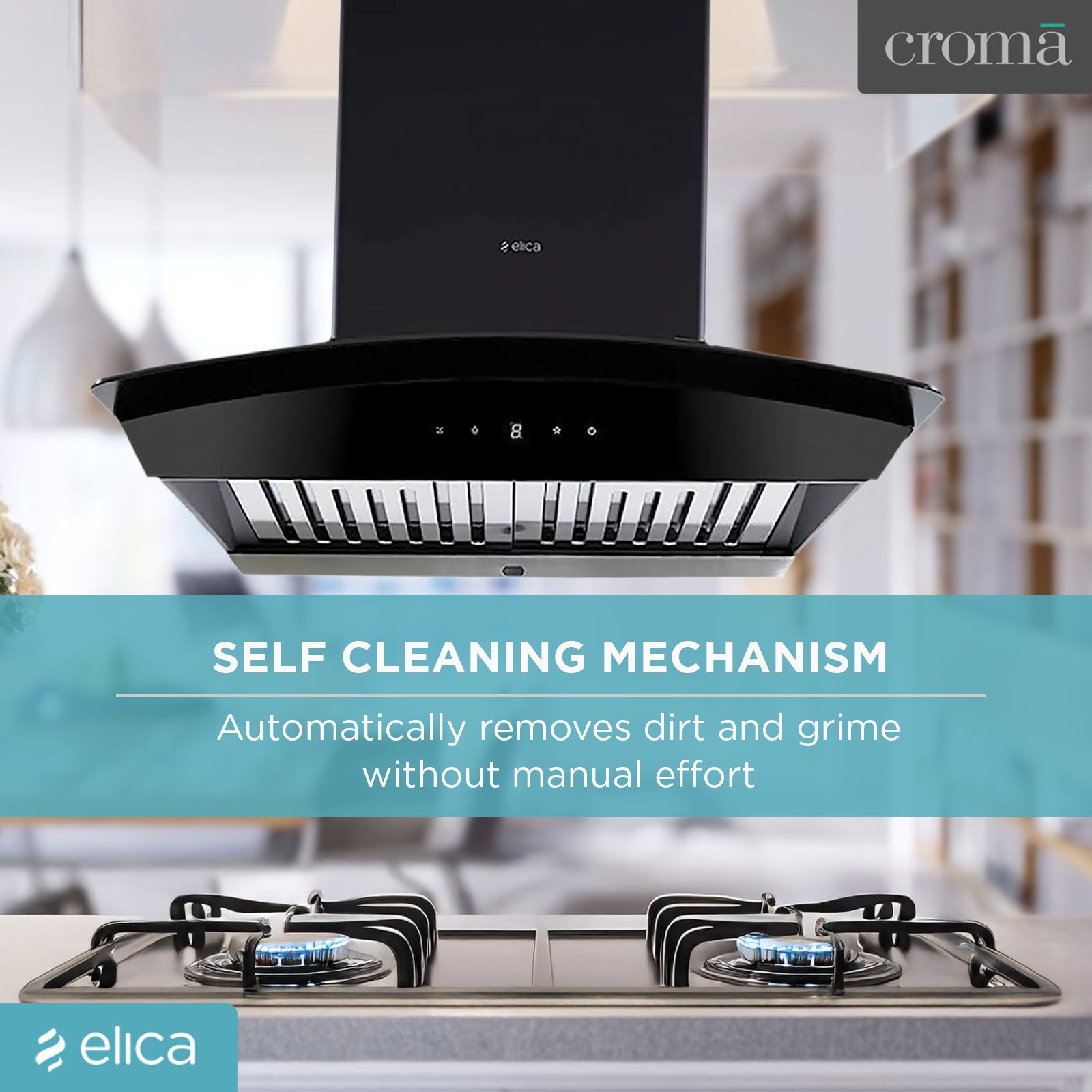 elica WDAT HAC NERO 60cm 1200m3/hr Ducted Auto Clean Wall Mounted Chimney with Touch Control Panel (Black)_13