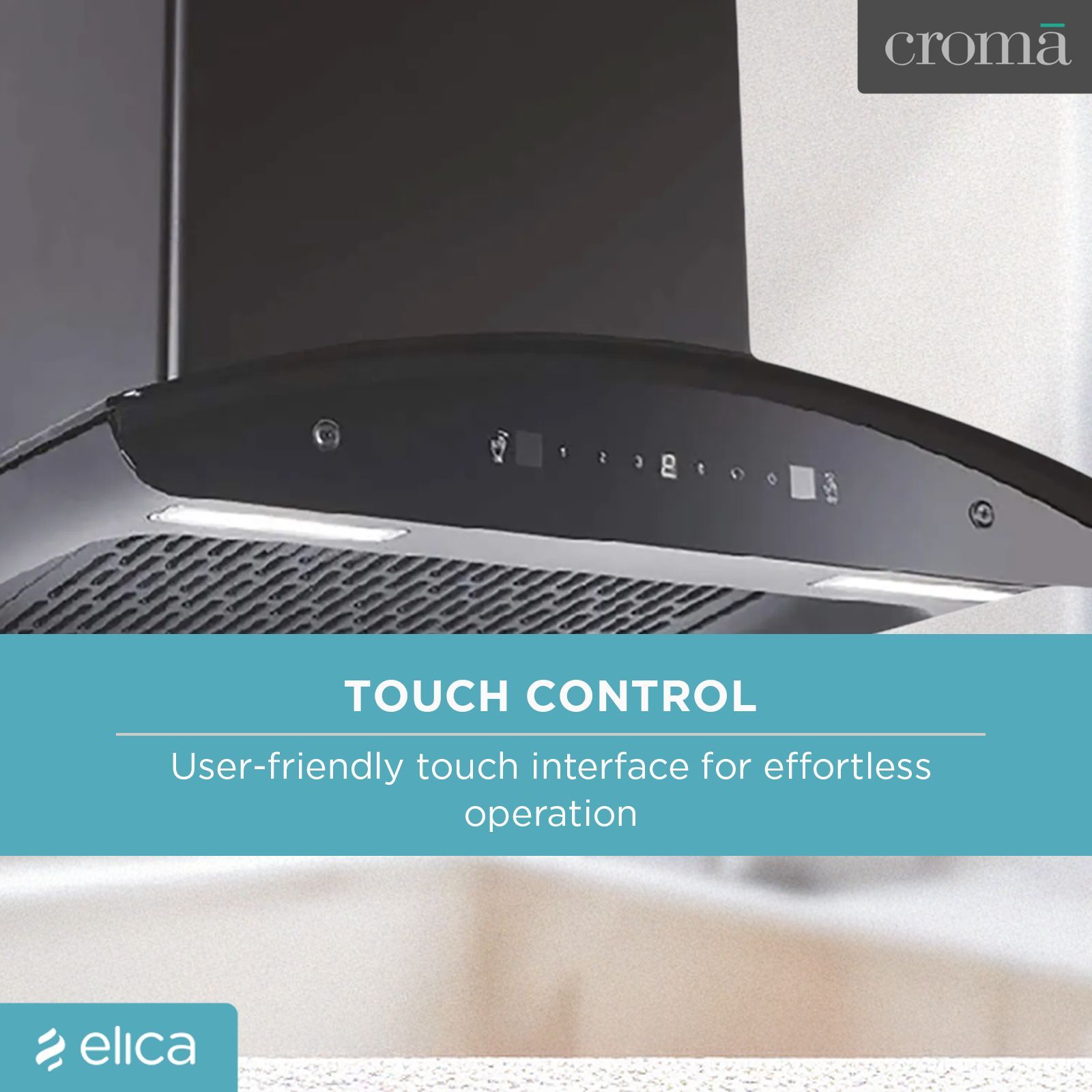 elica WD TFL HAC 60 MS NERO 60cm 1425m3/hr Ducted Auto Clean Wall Mounted Chimney with Touch Control Panel (Black)_15