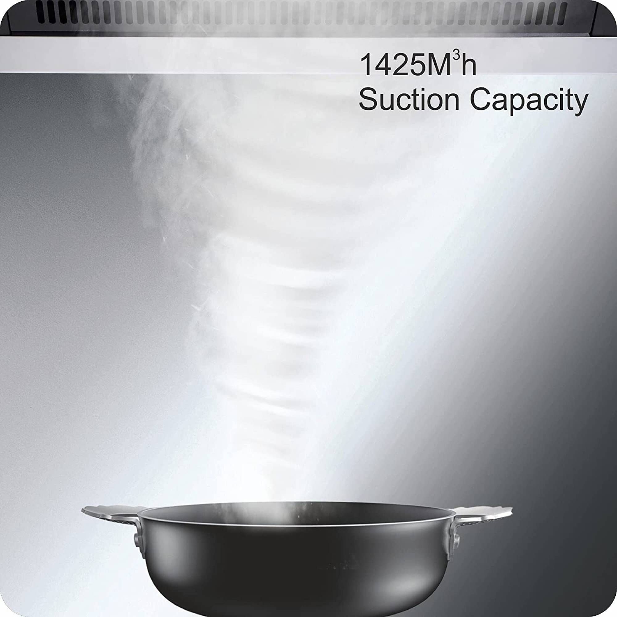 elica WD TFL HAC 60 MS NERO 60cm 1425m3/hr Ducted Auto Clean Wall Mounted Chimney with Touch Control Panel (Black)_10