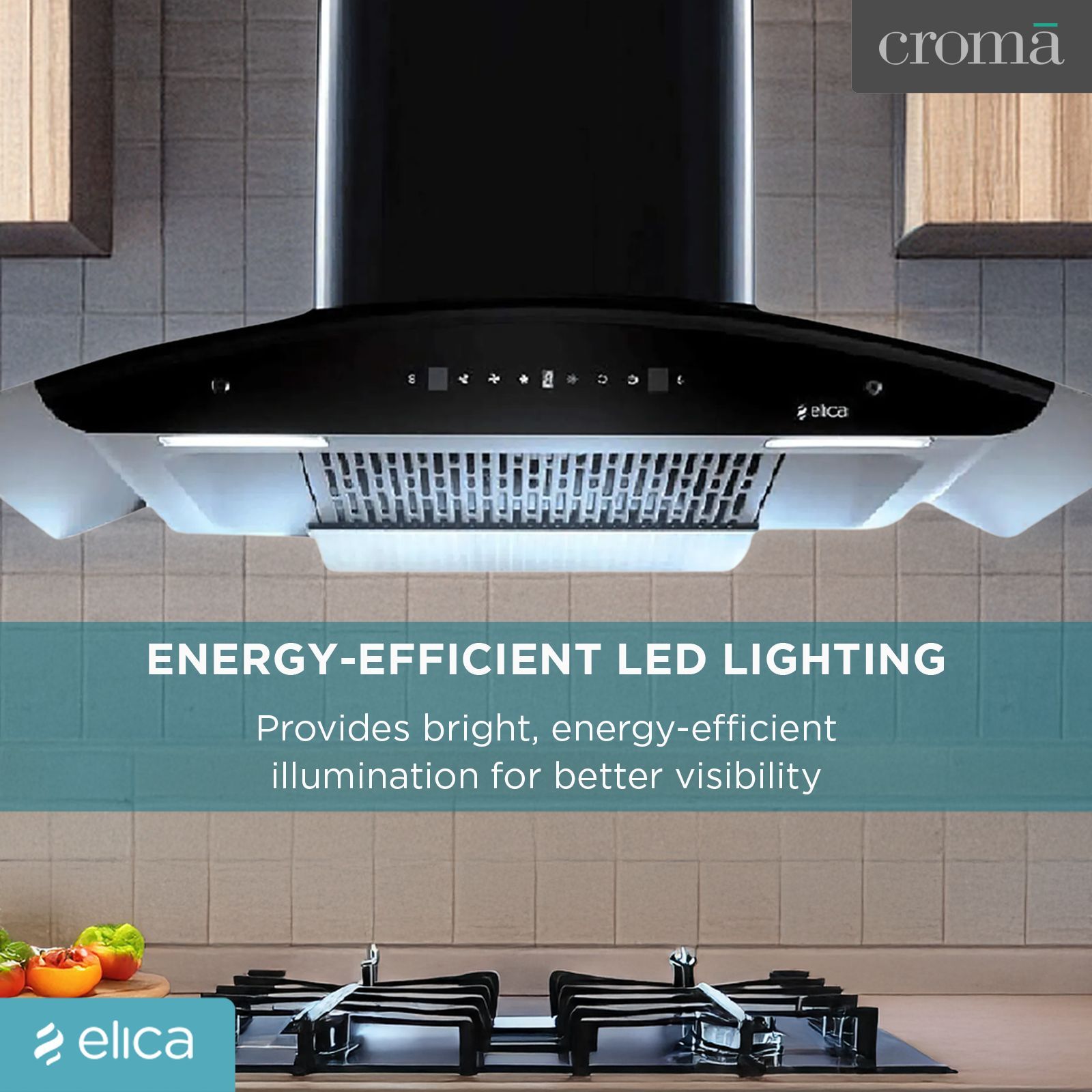 elica WD TFL HAC 90 MS NERO 90cm 1425m3/hr Ducted Auto Clean Wall Mounted Chimney with Motion Sensing Technology (Black)_13