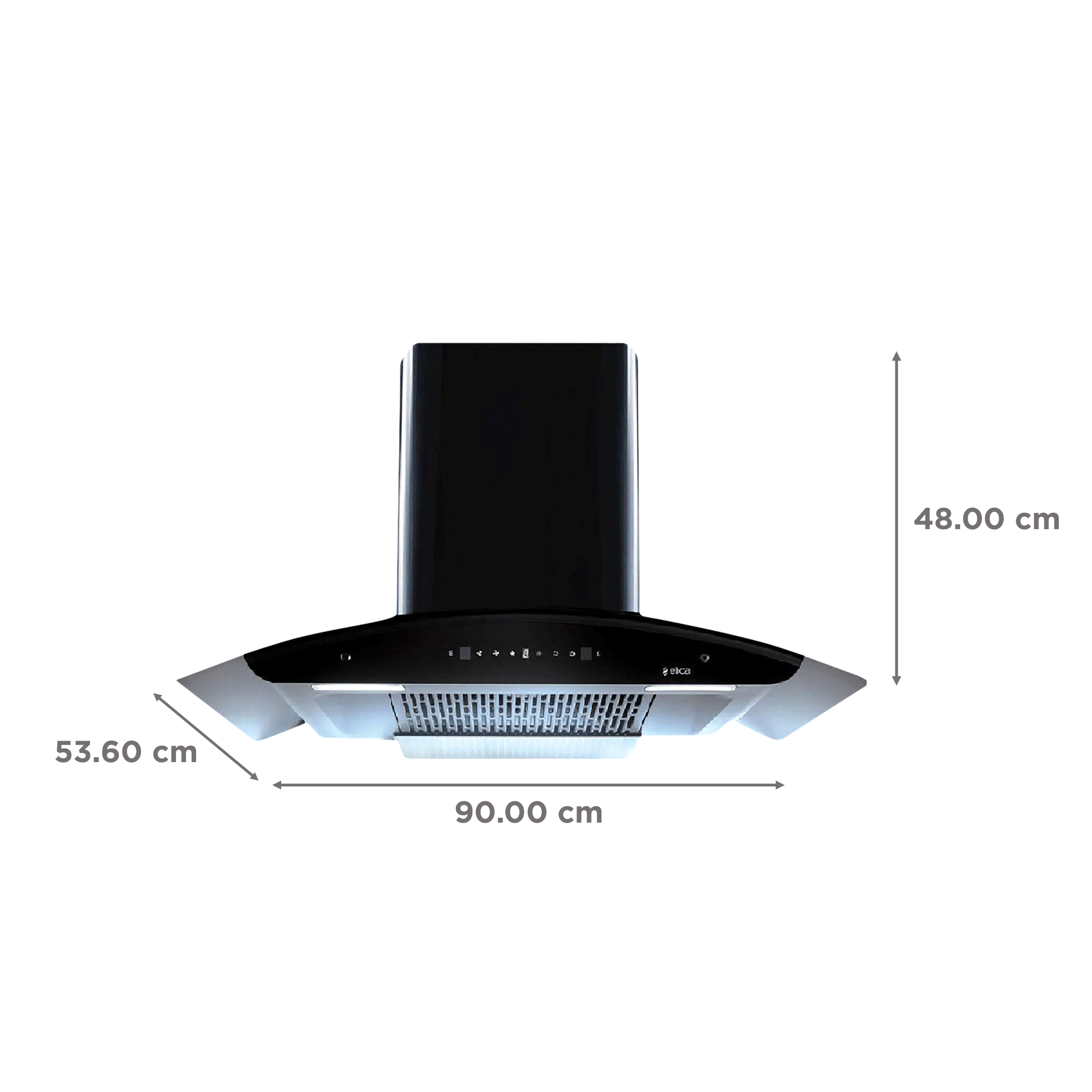 elica WD TFL HAC 90 MS NERO 90cm 1425m3/hr Ducted Auto Clean Wall Mounted Chimney with Motion Sensing Technology (Black)_2