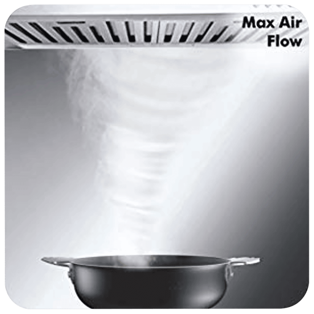 elica STRIP BF 60 SS 60cm 880m3/hr Ductless Wall Mounted Chimney with Push Button Control (Silver)_5