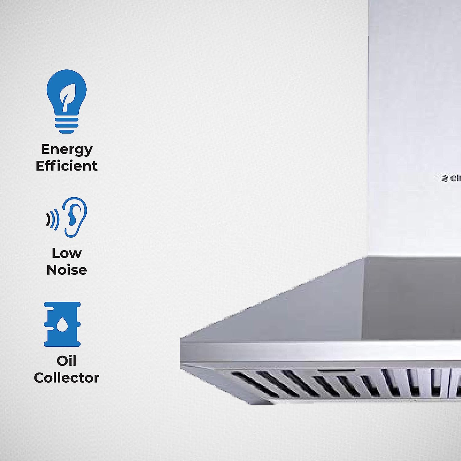 elica STRIP BF 60 SS 60cm 880m3/hr Ductless Wall Mounted Chimney with Push Button Control (Silver)_8