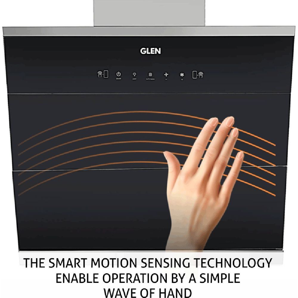 GLEN GL 6073 BL ACLN MS 60cm 1400m3/hr Ducted Auto Clean Wall Mounted Chimney with Touch Control Panel (Black)_5