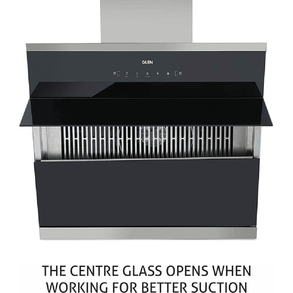 GLEN GL 6073 BL ACLN MS 60cm 1400m3/hr Ducted Auto Clean Wall Mounted Chimney with Touch Control Panel (Black)_7
