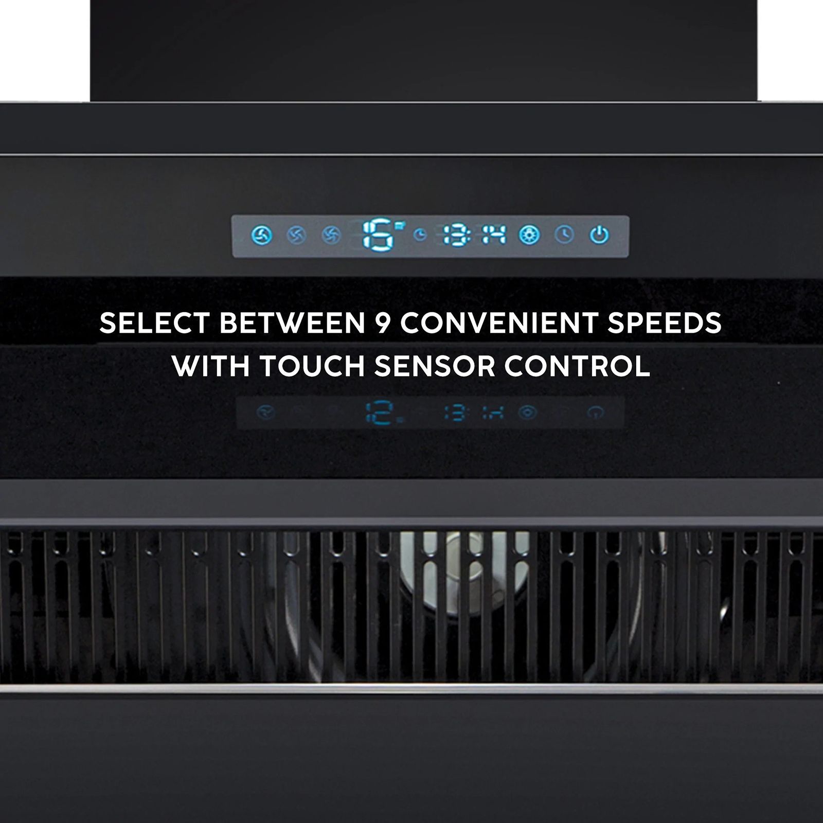 GLEN GL 6073 BL ACLN MS 60cm 1400m3/hr Ducted Auto Clean Wall Mounted Chimney with Touch Control Panel (Black)_12