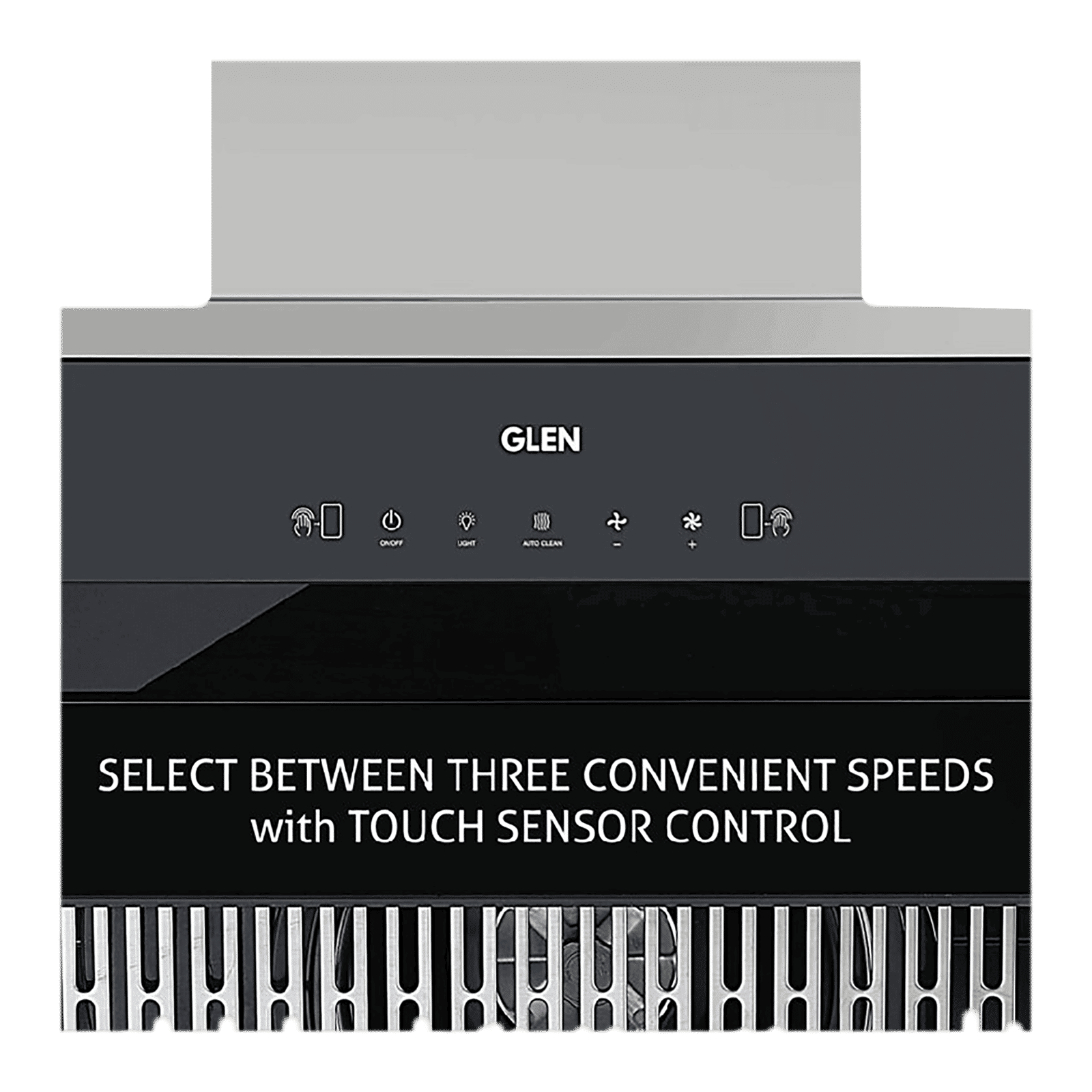 GLEN GL 6073 BL ACLN MS 90cm 1400m3/hr Ducted Auto Clean Wall Mounted Chimney with Touch Control Panel (Black)_10