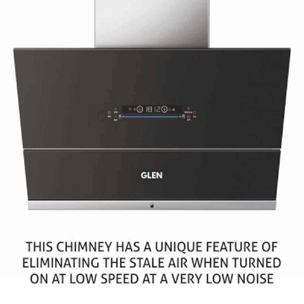 GLEN GL 6074 BL ACLN MS 60cm 1400m3/hr Ducted Auto Clean Wall Mounted Chimney with Touch Control Panel (Black)_7