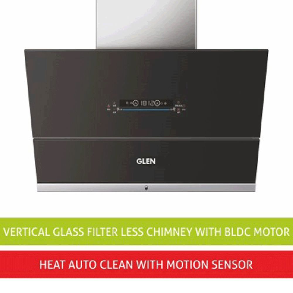 GLEN GL 6074 BL ACLN MS 60cm 1400m3/hr Ducted Auto Clean Wall Mounted Chimney with Touch Control Panel (Black)_8