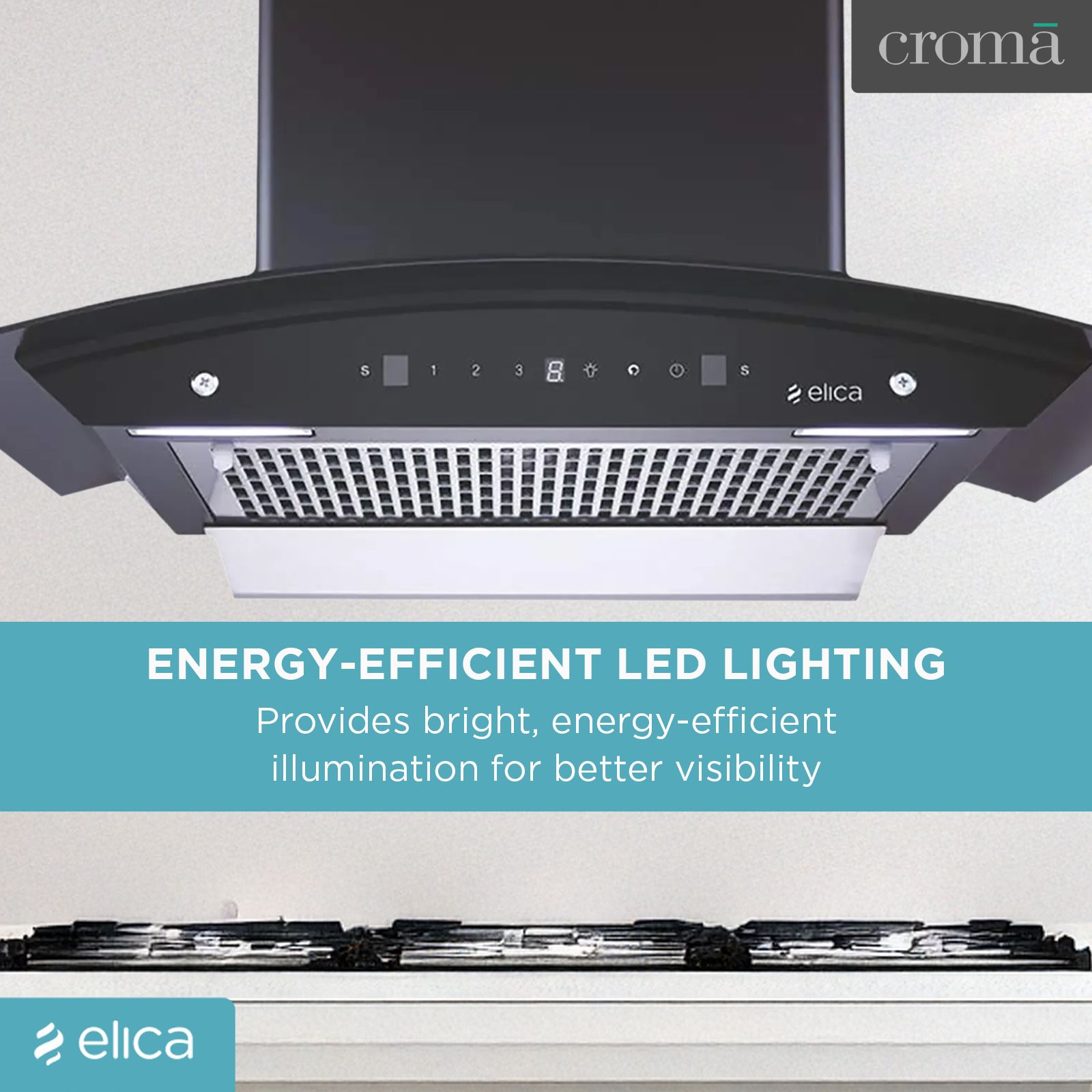 elica WDFL 606 HAC LTW MS NERO 60cm 1200m3/hr Ducted Auto Clean Wall Mounted Chimney with Touch Control Panel (Black)_15