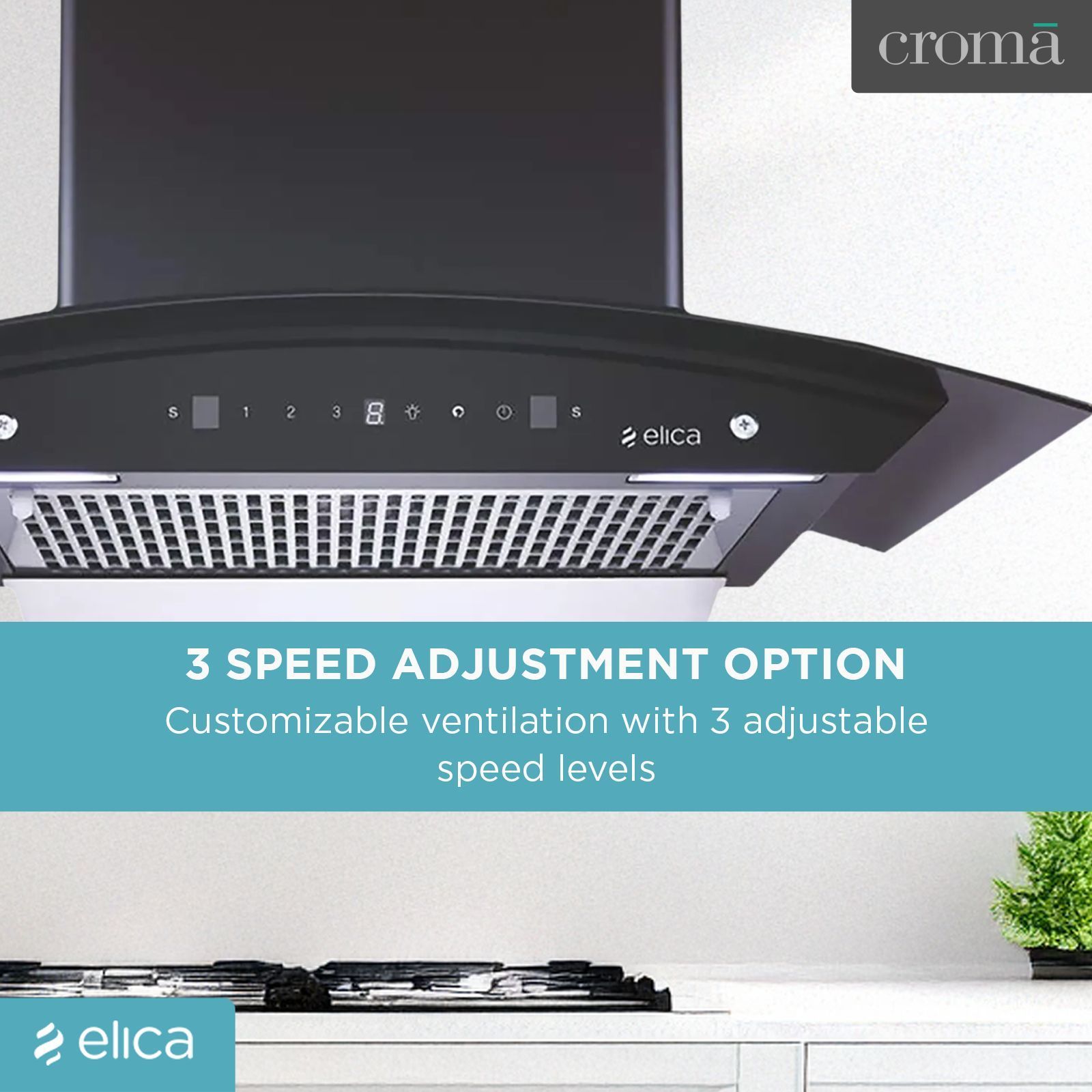 elica WDFL 606 HAC LTW MS NERO 60cm 1200m3/hr Ducted Auto Clean Wall Mounted Chimney with Touch Control Panel (Black)_17