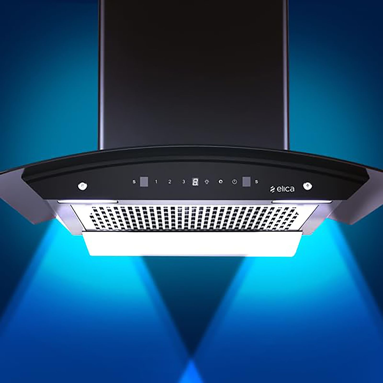 elica WDFL 606 HAC LTW MS NERO 60cm 1200m3/hr Ducted Auto Clean Wall Mounted Chimney with Touch Control Panel (Black)_5