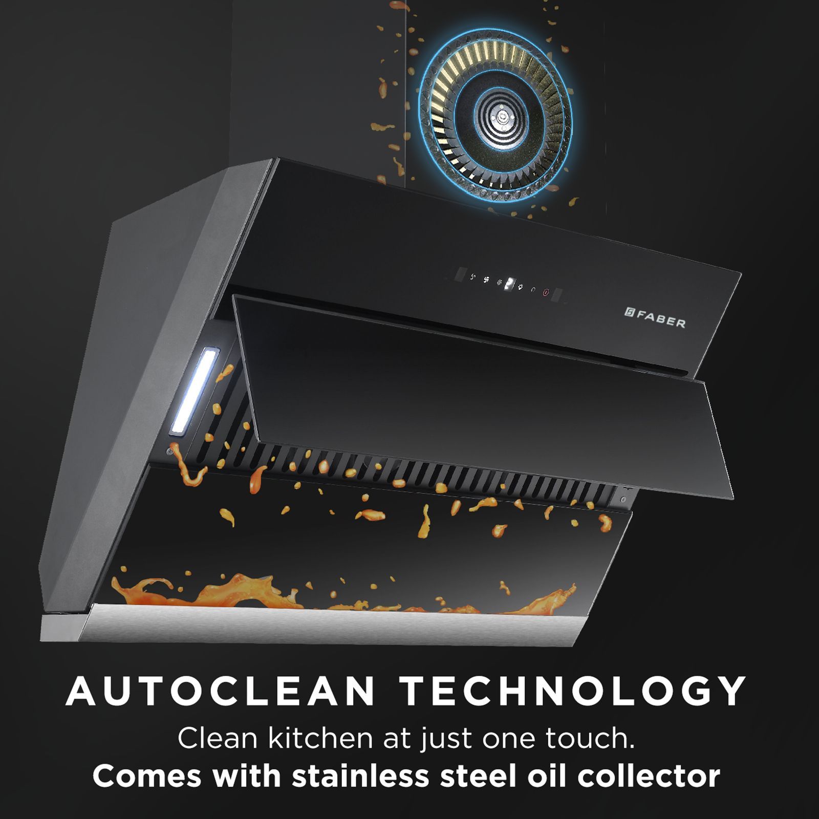 FABER ZENITH FL SC AC BK 60cm 1350m3/hr Ducted Auto Clean Wall Mounted Chimney with Touch Control (Black)_12