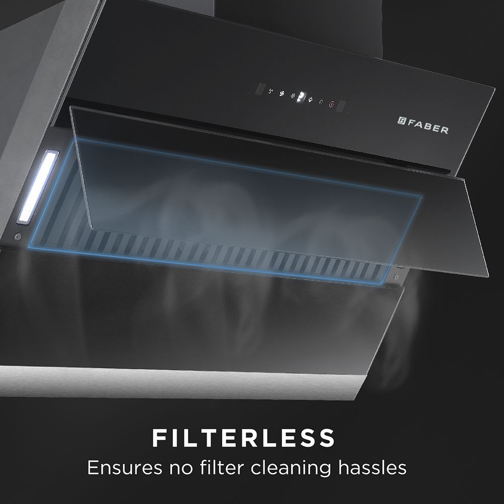 FABER Hood Zenith FL SC AC BK 90cm 1350m3/hr Ducted Auto Clean Wall Mounted Chimney with Touch Control (Black)_10