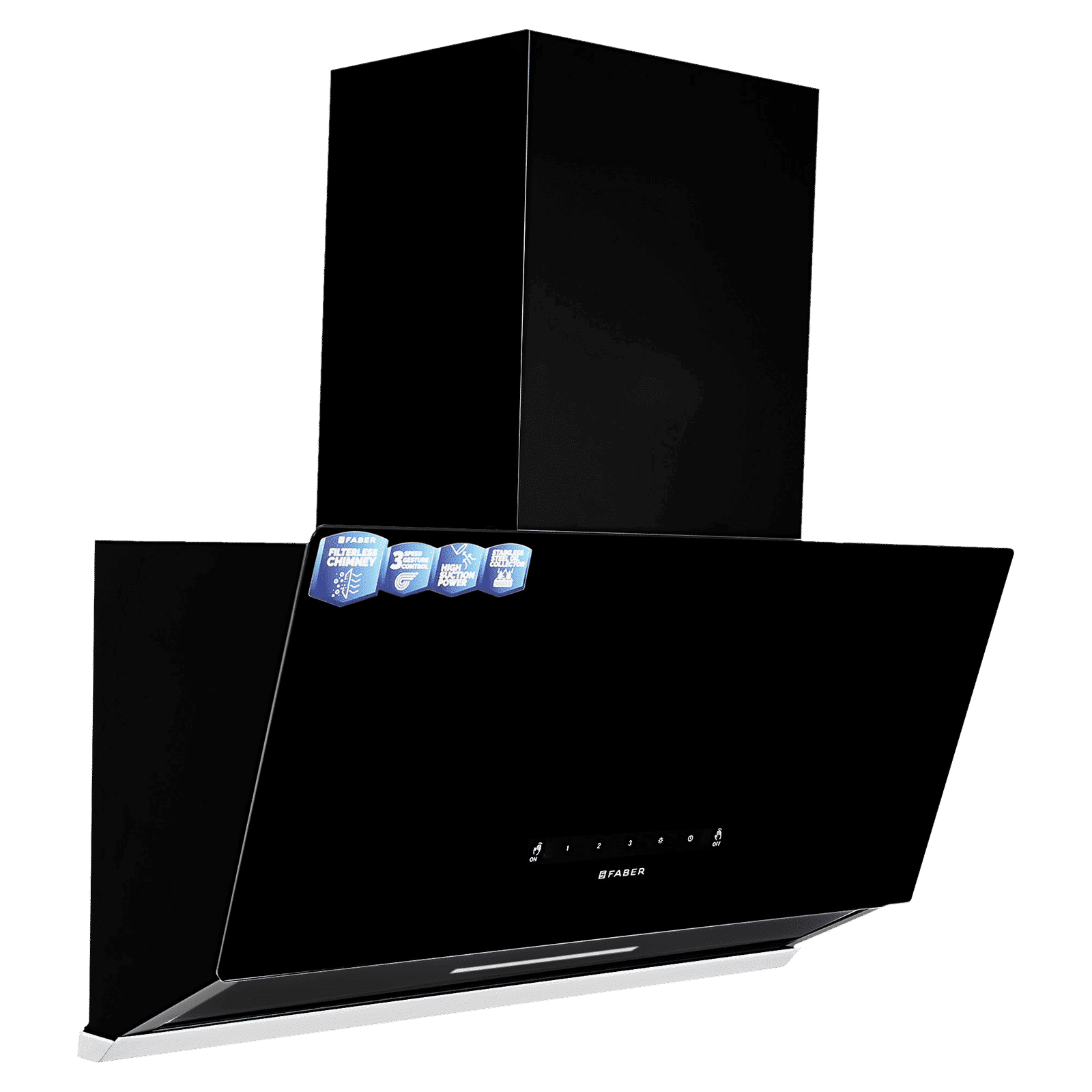 FABER Vertex Plus FL TC HC 60cm 1500m3/hr Ducted Auto Clean Wall Mounted Chimney with Motion Sensor (Black)_7