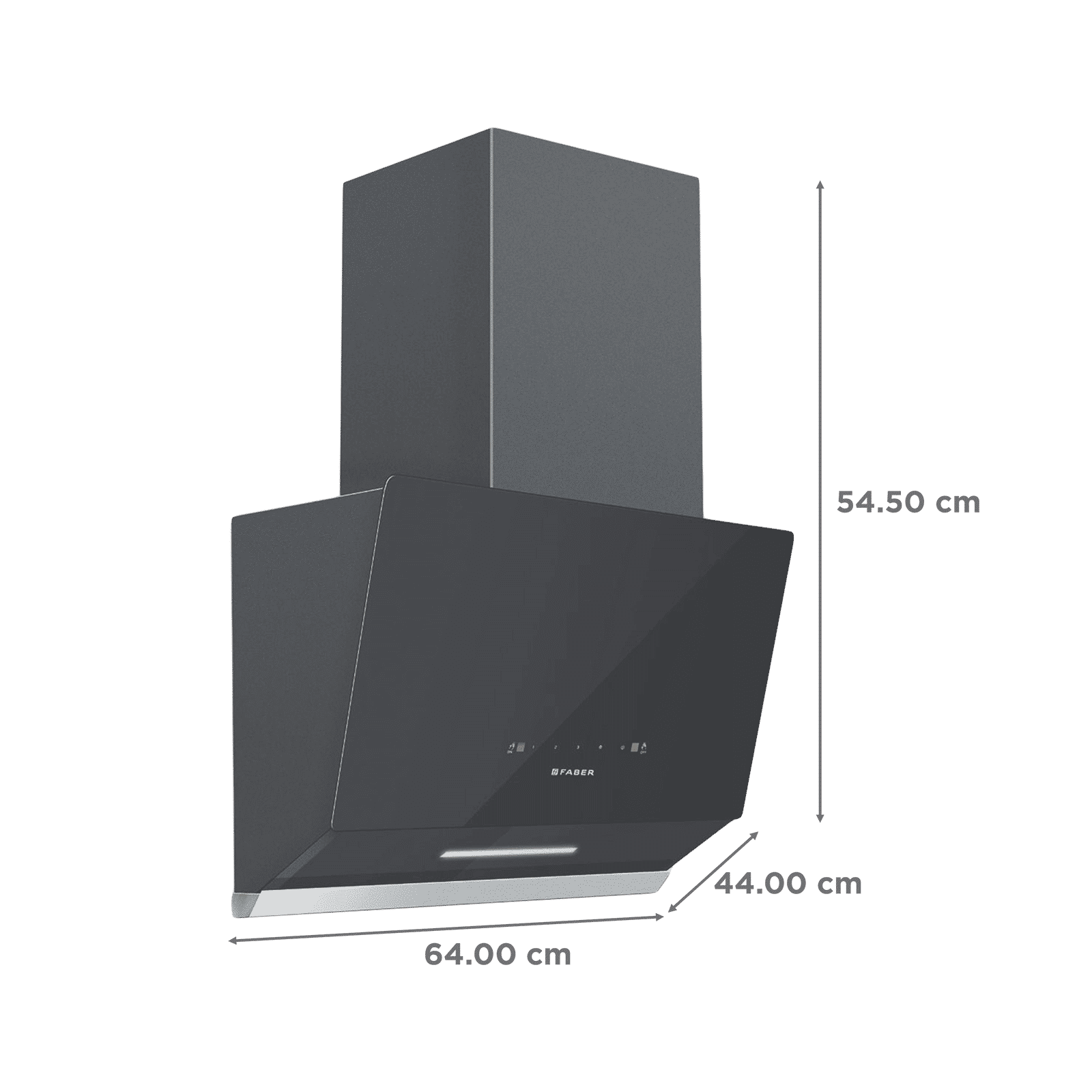 FABER Vertex Plus FL TC HC 60cm 1500m3/hr Ducted Auto Clean Wall Mounted Chimney with Motion Sensor (Black)_2