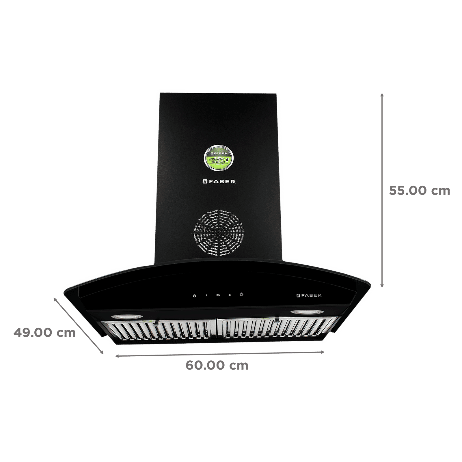 FABER FEEL 3D PLUS MAX T2S2 BK TC 60cm 1350m3/hr Ductless Auto Clean Wall Mounted Chimney with Touch Control Panel (Black) FABER FEEL 3D PLUS MAX T2S2 BK TC 60cm 1350m3/hr Ductless Auto Clean Wall Mounted Chimney with Touch Control Panel (Black)_2