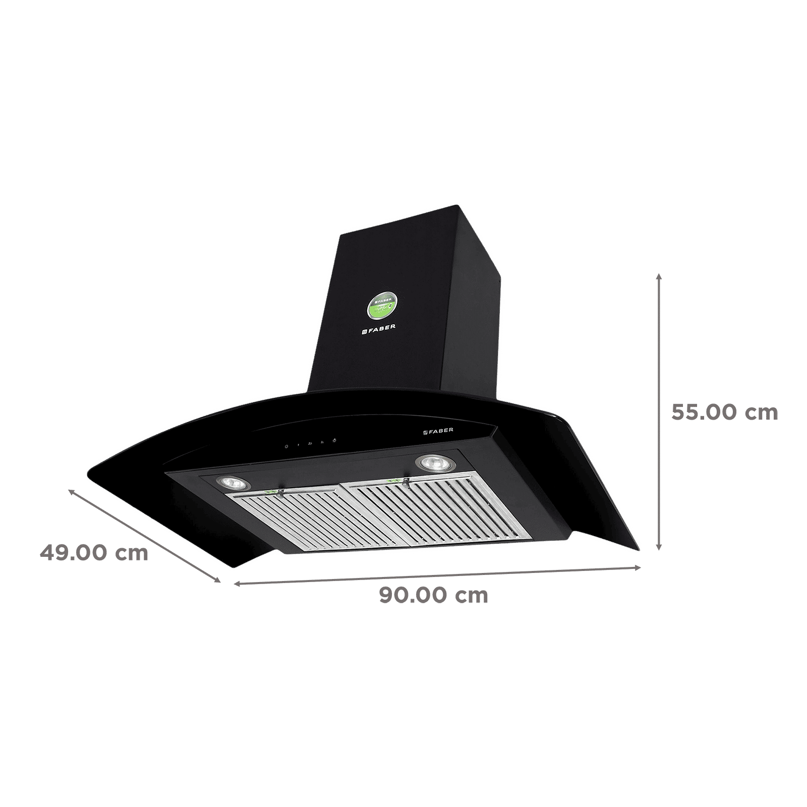 FABER FEEL 3D PLUS MAX T2S2 BK TC 90cm 1350m3/hr Ductless Wall Mounted Chimney with Touch Control Panel (Black) FABER FEEL 3D PLUS MAX T2S2 BK TC 90cm 1350m3/hr Ductless Wall Mounted Chimney with Touch Control Panel (Black)_2