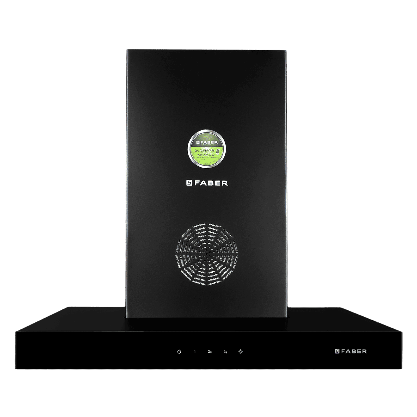 FABER STILUX 3D PLUS MAX T2S2 BK TC 60cm 1350m3/hr Ductless Wall Mounted Chimney with Touch Control Panel (Black)_1