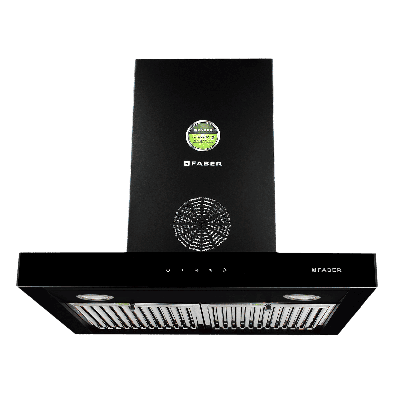 FABER STILUX 3D PLUS MAX T2S2 BK TC 60cm 1350m3/hr Ductless Wall Mounted Chimney with Touch Control Panel (Black)_11