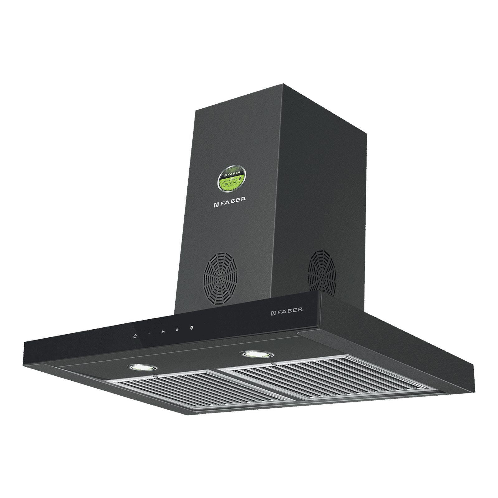 FABER STILUX 3D PLUS MAX T2S2 BK TC 60cm 1350m3/hr Ductless Wall Mounted Chimney with Touch Control Panel (Black)_6