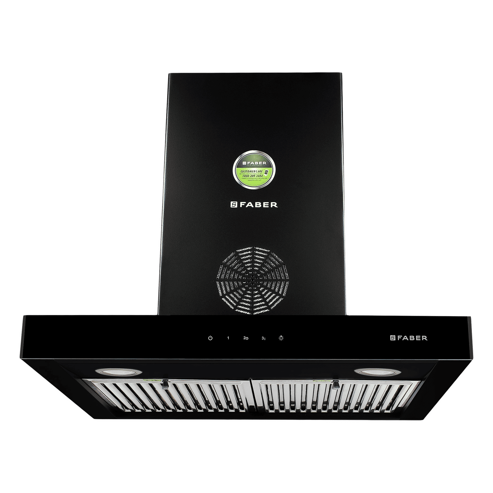 FABER STILUX 3D PLUS MAX T2S2 BK TC 60cm 1350m3/hr Ductless Wall Mounted Chimney with Touch Control Panel (Black)_8