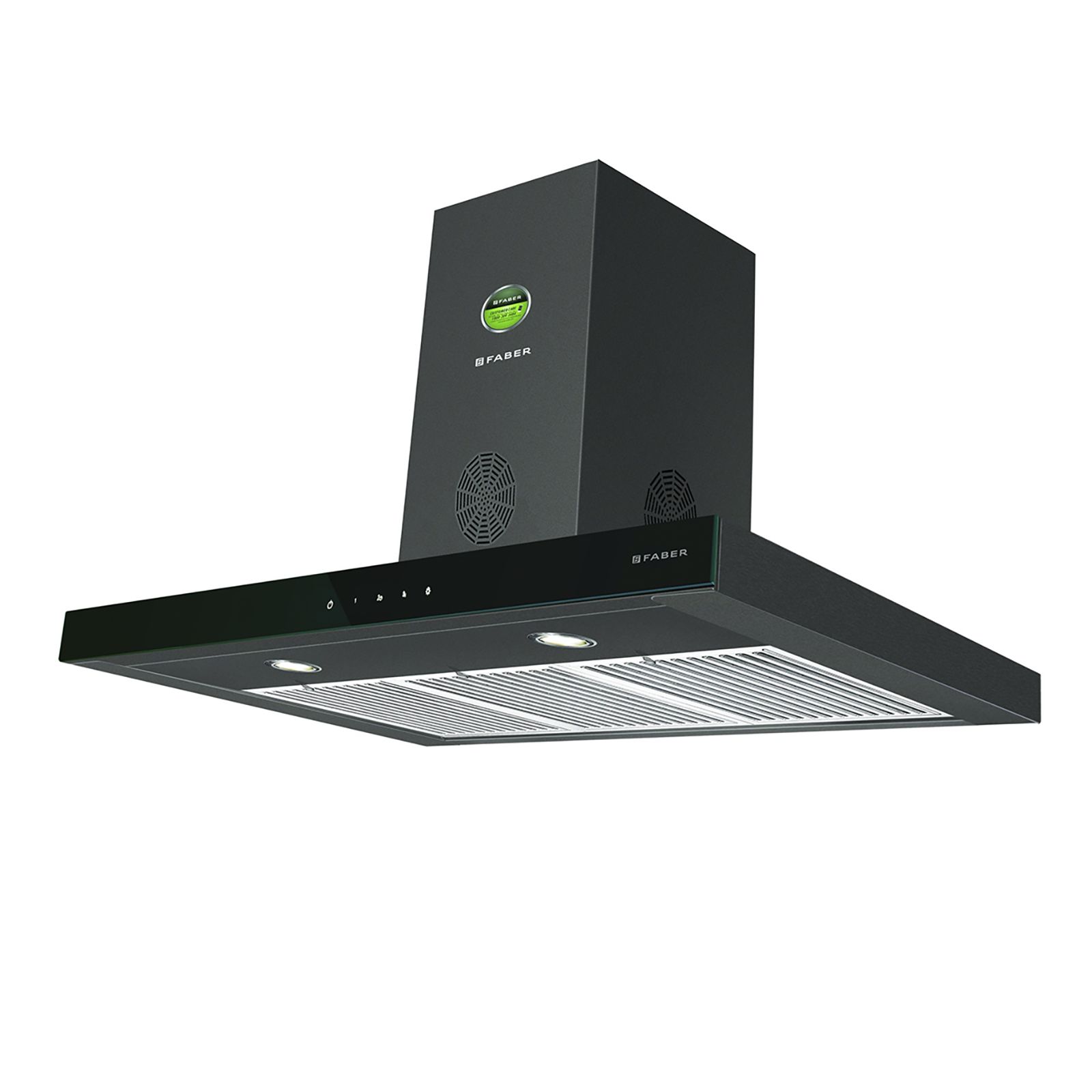 FABER STILUX 3D PLUS MAX T2S2 BK TC 90cm 1350m3/hr Ducted Wall Mounted Chimney with Touch Control Panel (Black)_7