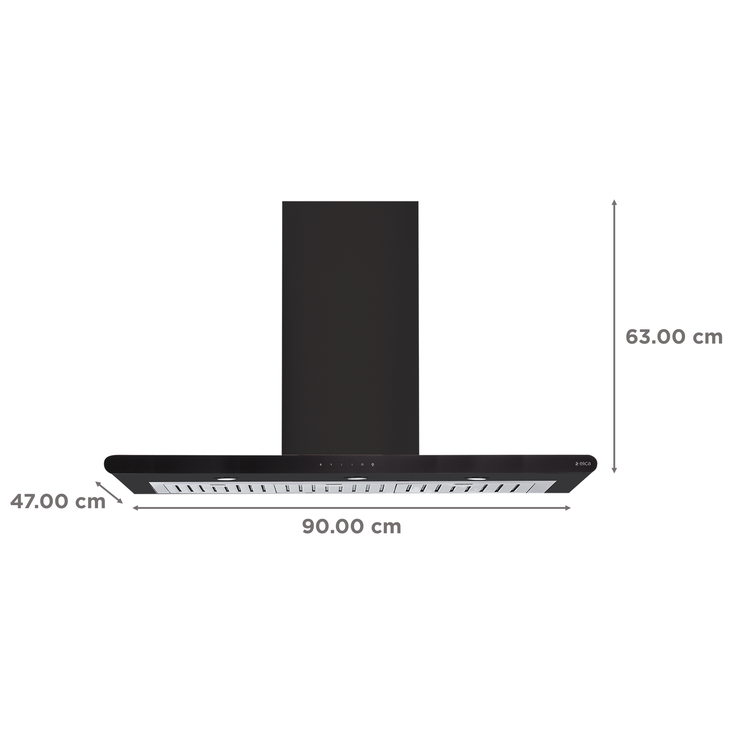 elica GALXY ETB PLUS LTW 90 NERO T4V LED 90cm 1220m3/hr Ducted Wall Mounted Chimney with Touch Control Panel (Black)_2