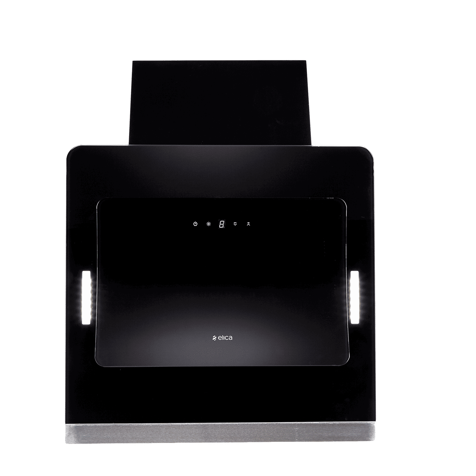elica EFL GRACEFUL HE LTW 60 BK TC3V LED 60cm 1425m3/hr Ducted Wall Mounted Chimney with Touch Control Panel (Black)_1