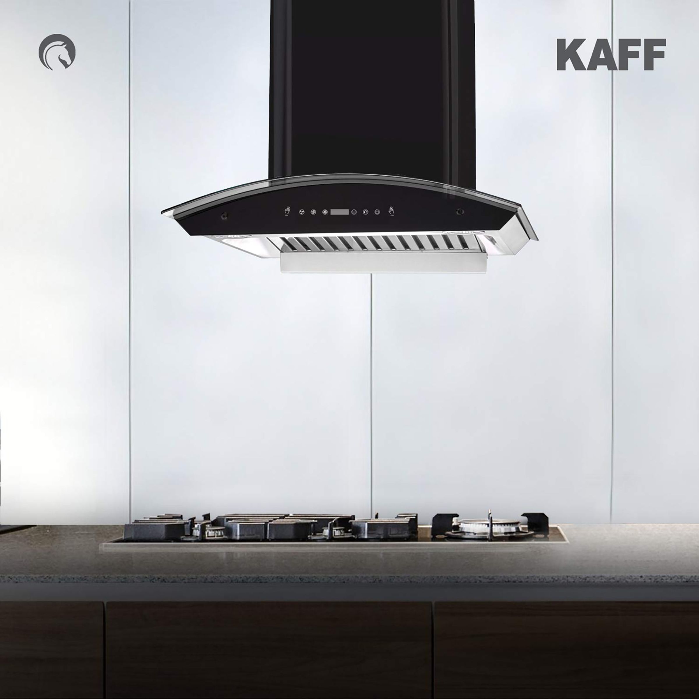 KAFF PRIMA TX DHC 60cm 1180m3/hr Ducted Auto Clean Wall Mounted Chimney with Thermostatic Touch Control Panel (Black)_12