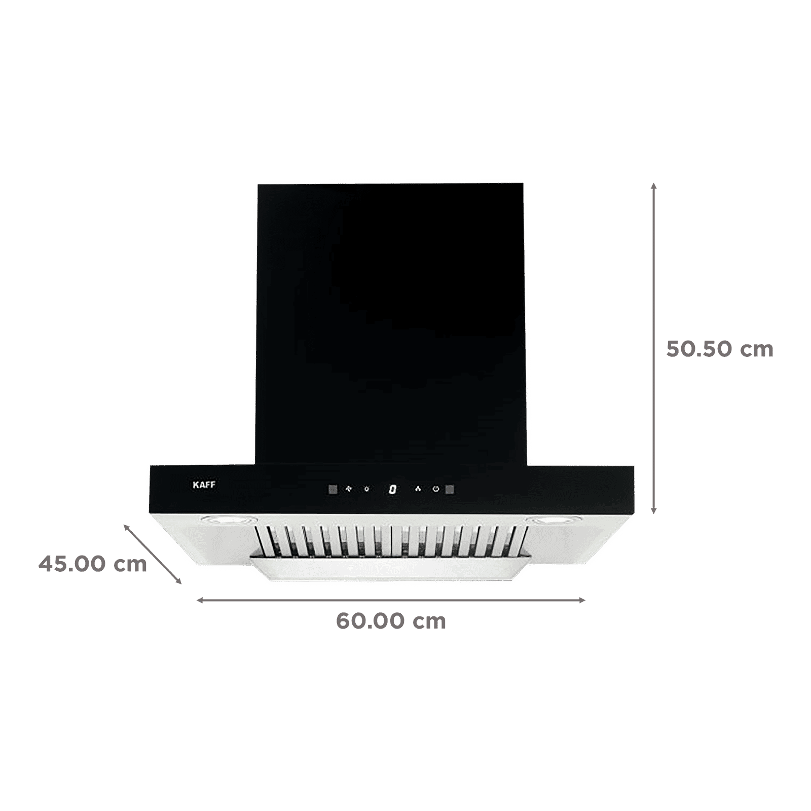 KAFF VITO DHC 60cm 1180m3/hr Ducted Auto Clean Wall Mounted Chimney with Touch Control Panel (Black)_2