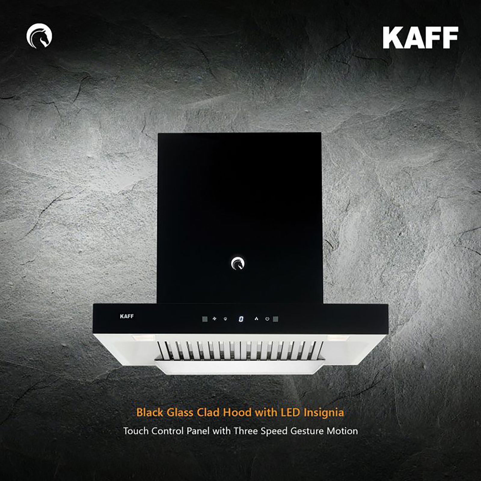 KAFF VITO DHC 60cm 1180m3/hr Ducted Auto Clean Wall Mounted Chimney with Touch Control Panel (Black)_8