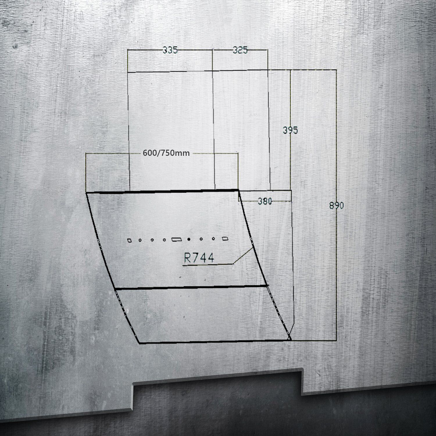 KAFF LYRA DHC 60cm 1250m3/hr Ducted Auto Clean Wall Mounted Chimney with Thermostatic Touch Control (Black)_7