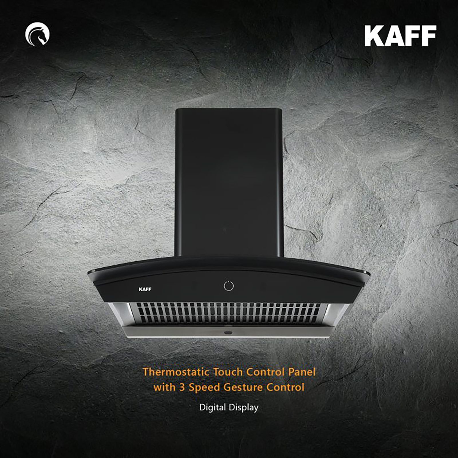 KAFF ROVER DHC 60cm 1180m3/hr Ducted Auto Clean Wall Mounted Chimney with Thermostatic Touch Control Panel (Black)_9