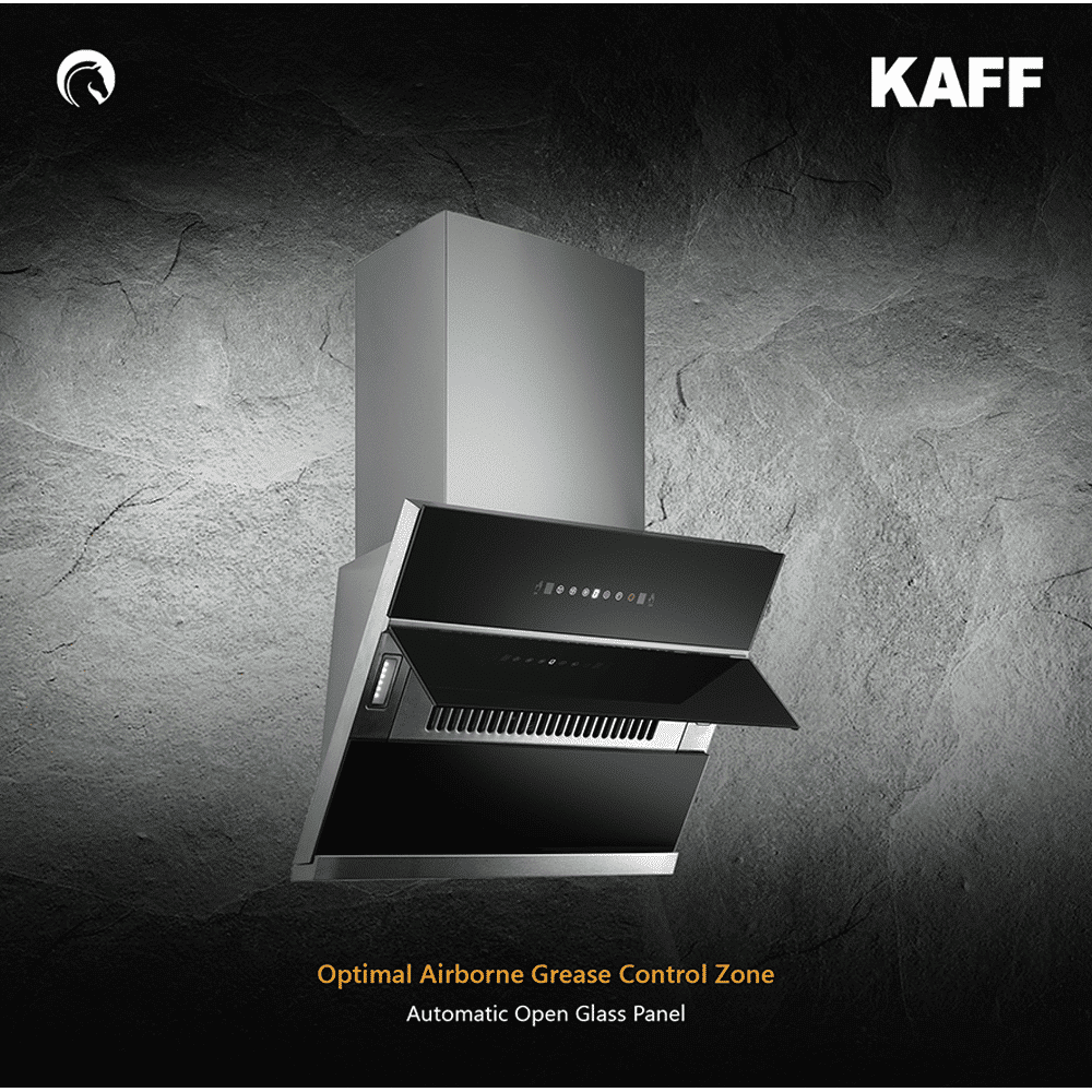 KAFF NOBELO TX DHC 60cm 1250m3/hr Ducted Auto Clean Wall Mounted Chimney with Touch Control Panel (Black)_14