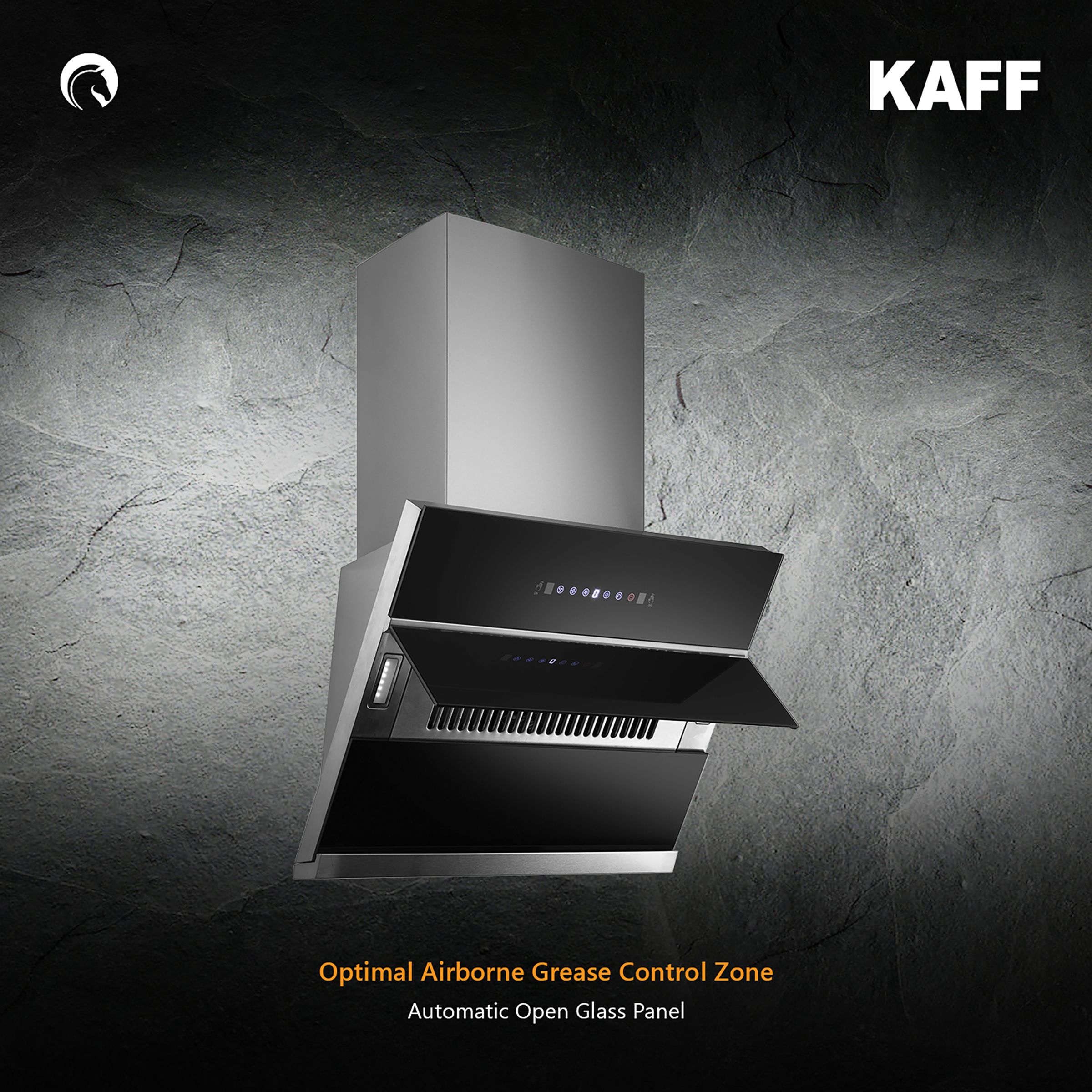 KAFF NOBELO TX DHC 75cm 1250m3/hr Ducted Auto Clean Wall Mounted Chimney with 3 Speed Gesture Control (Black)_8