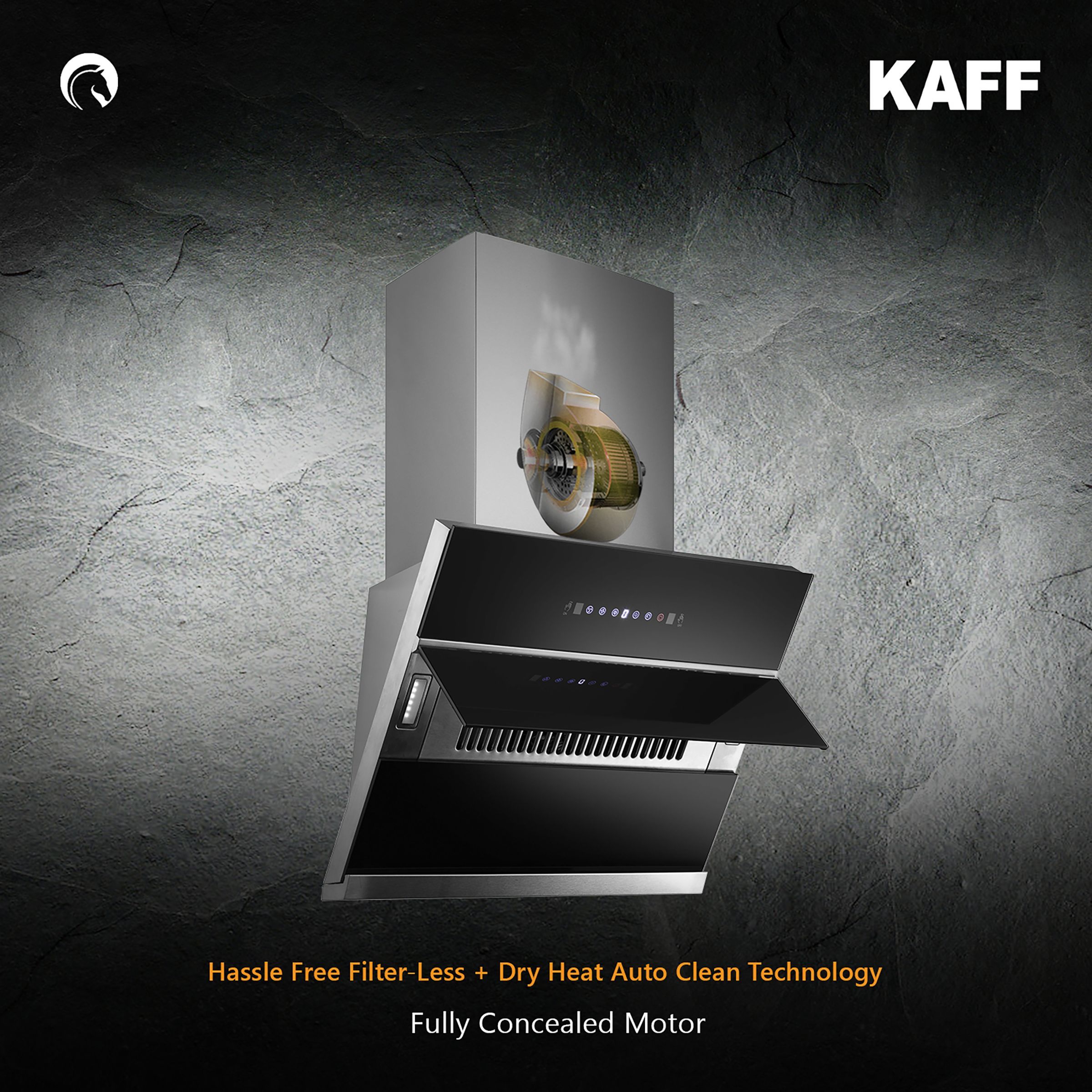 KAFF NOBELO TX DHC 75cm 1250m3/hr Ducted Auto Clean Wall Mounted Chimney with 3 Speed Gesture Control (Black)_11