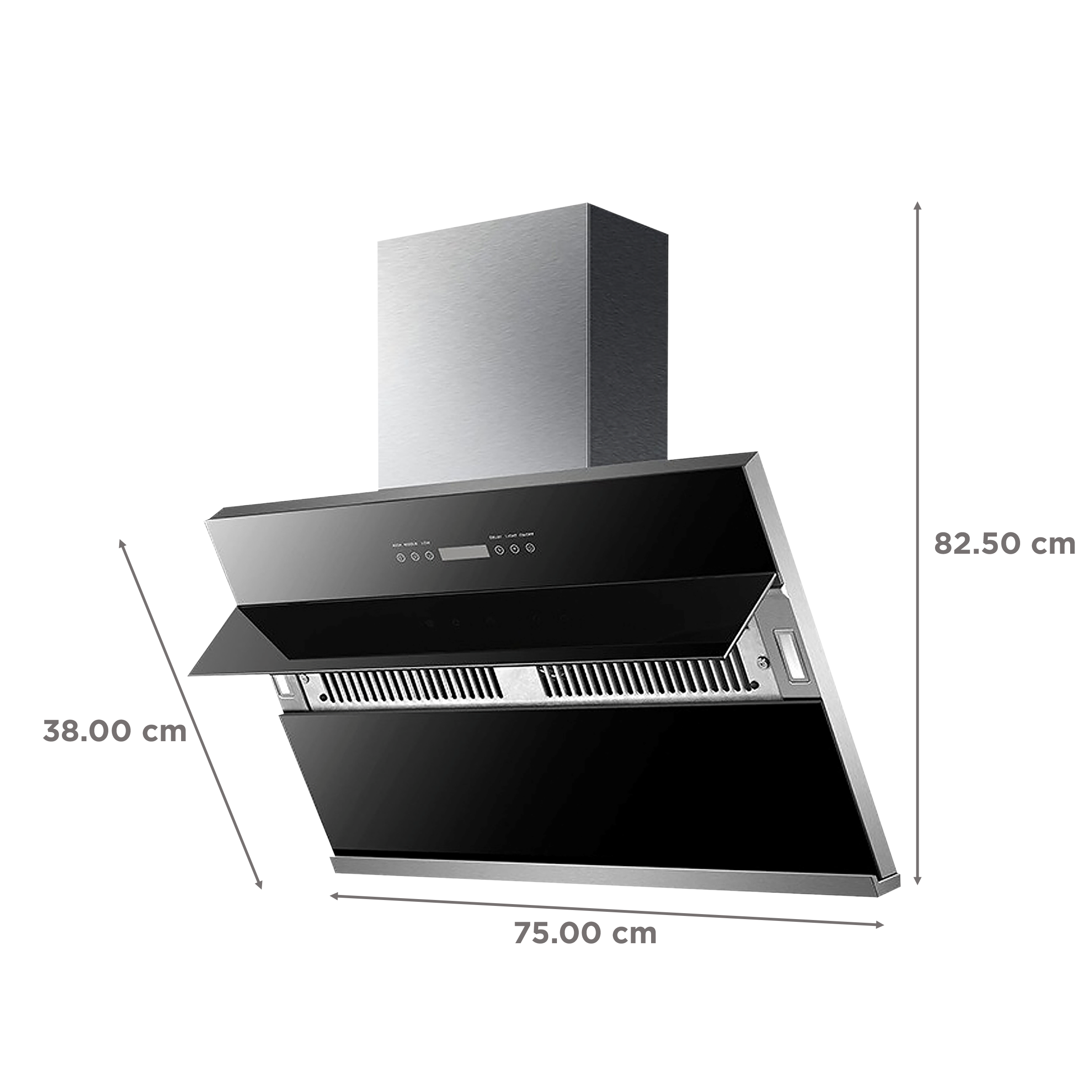 KAFF NOBELO TX DHC 75cm 1250m3/hr Ducted Auto Clean Wall Mounted Chimney with 3 Speed Gesture Control (Black)_2