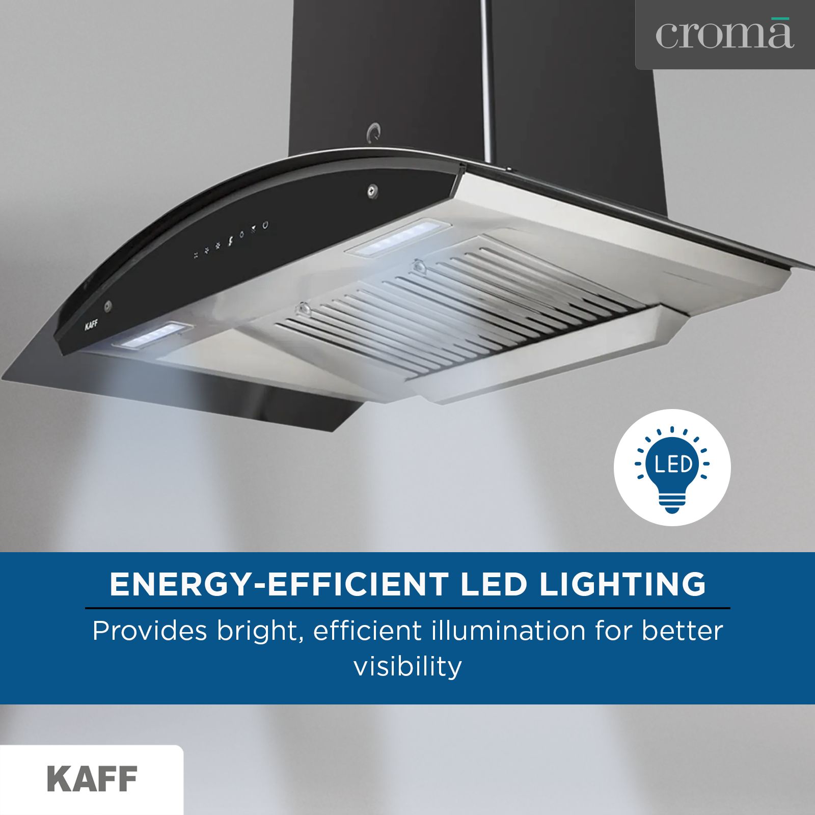 KAFF PRIMA TX DHC 90cm 1180m3/hr Ducted Auto Clean Wall Mounted Chimney with Thermostatic Touch Control Panel (Black)_17