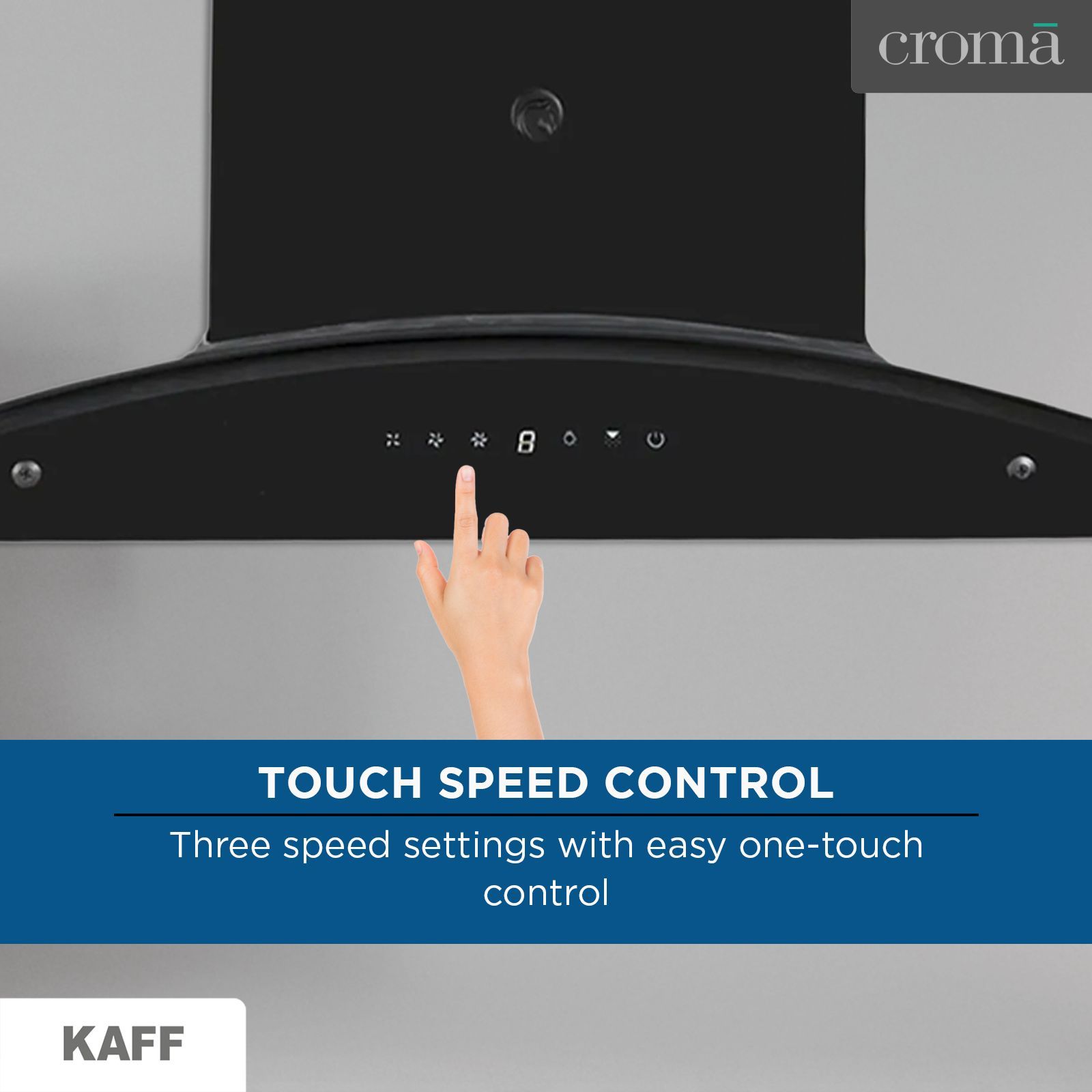 KAFF PRIMA TX DHC 90cm 1180m3/hr Ducted Auto Clean Wall Mounted Chimney with Thermostatic Touch Control Panel (Black)_18