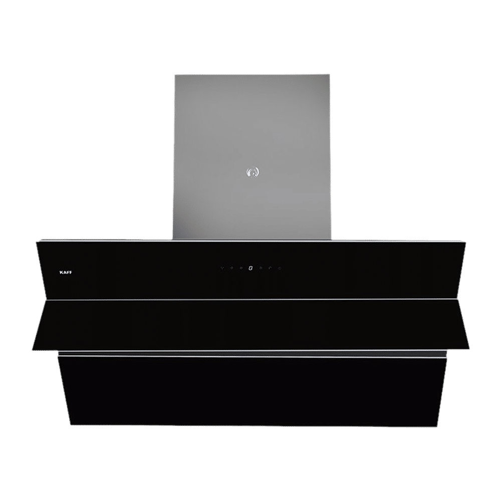 KAFF NOBELO TX DHC 90cm 1340m3/hr Ducted Auto Clean Wall Mounted Chimney with Touch Control Panel (Black)_1