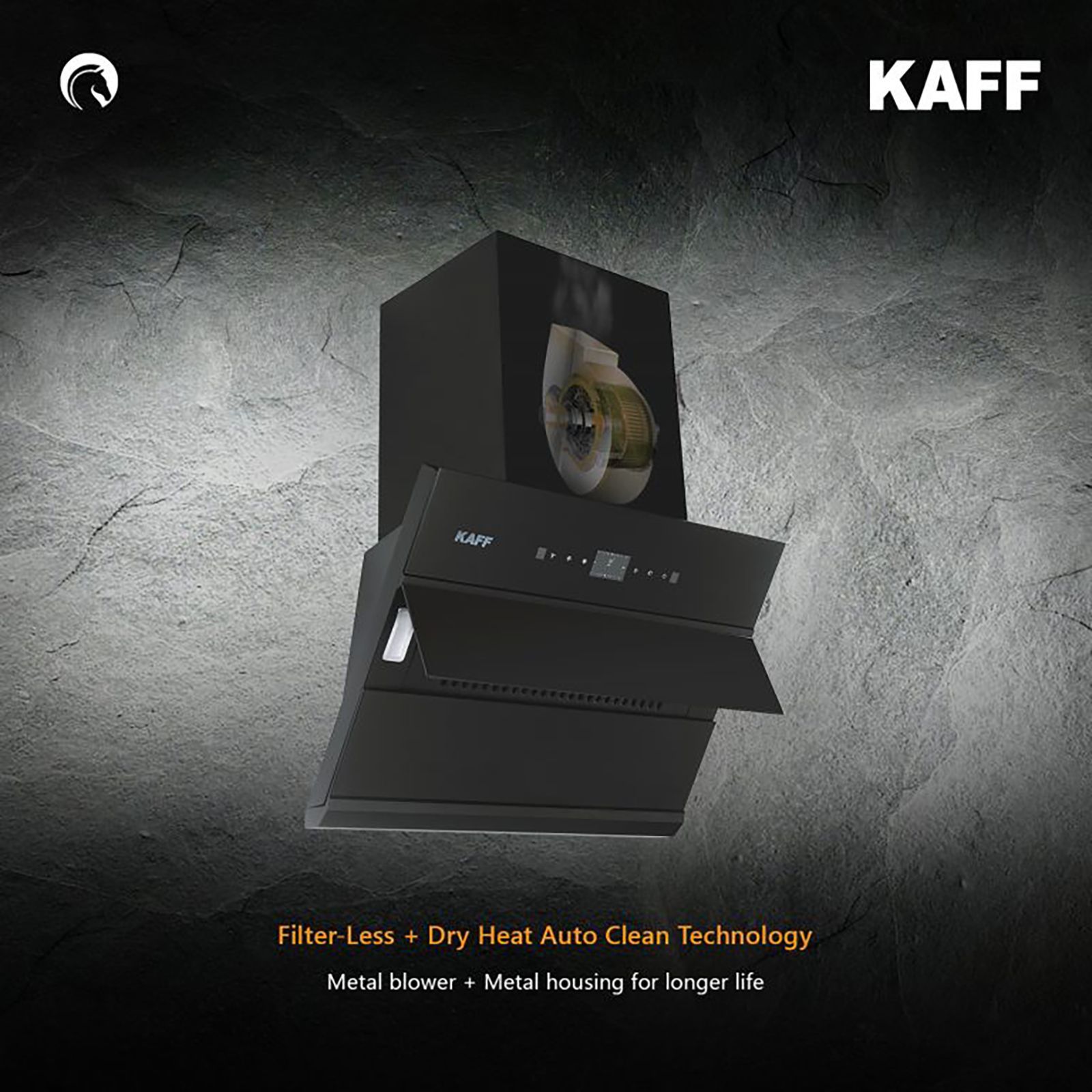 KAFF ALBURY DHC 60cm 1280m3/hr Ducted Auto Clean Wall Mounted Chimney with Thermostatic Touch Control Panel (Black)_12
