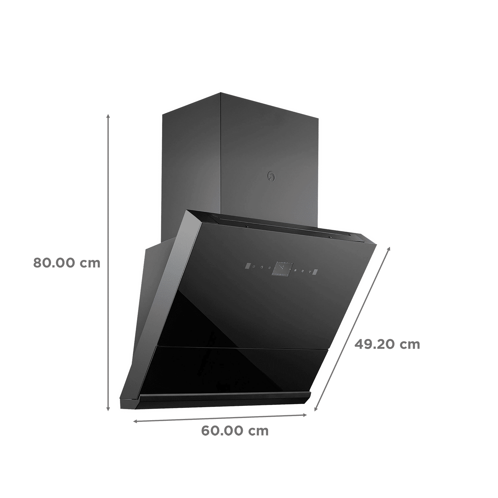 KAFF HAWK DHC 60cm 1180m3/hr Ducted Auto Clean Wall Mounted Chimney with Thermostatic Touch Control Panel (Black)_2