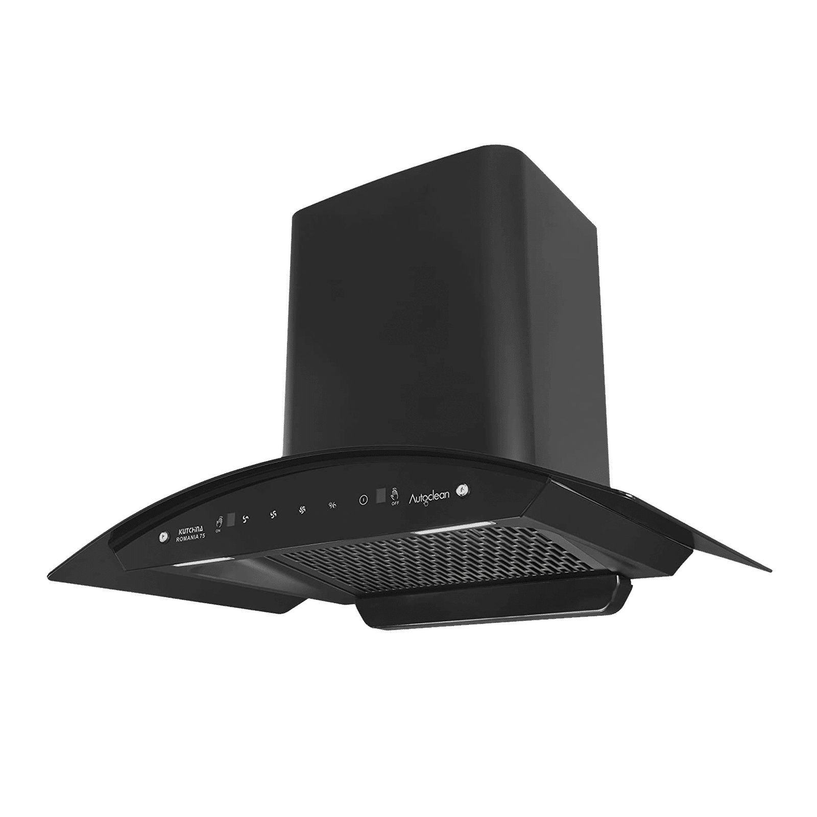 Kutchina Romania 75cm 1250m3/hr Ducted Auto Clean Wall Mounted Chimney with Wave Sensor (Black) Kutchina Romania 75cm 1250m3/hr Ducted Auto Clean Wall Mounted Chimney with Wave Sensor (Black)_4