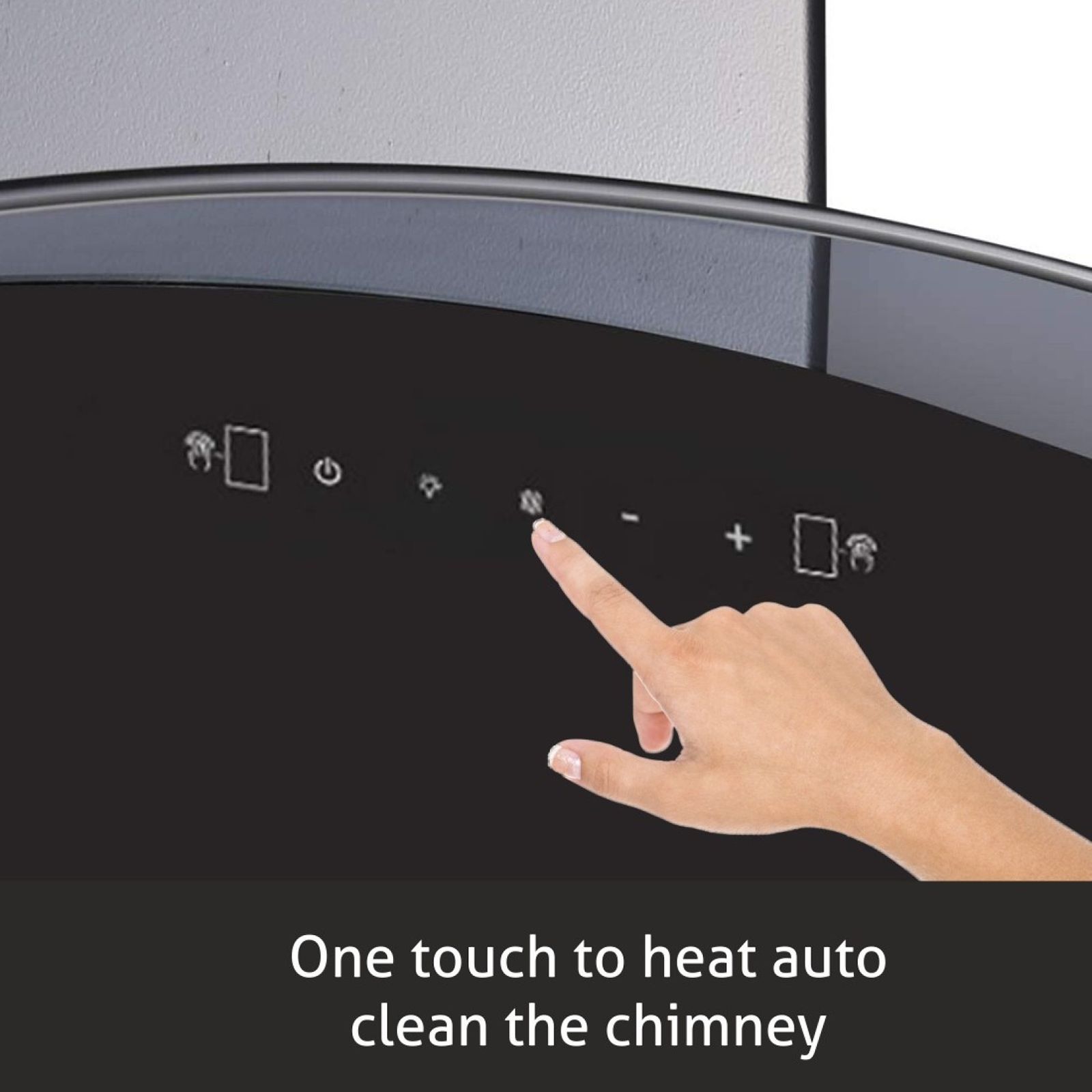 GLEN 6060 BL 60cm 1200m3/hr Ducted Auto Clean Wall Mounted Chimney with Touch Control Panel (Black)_12