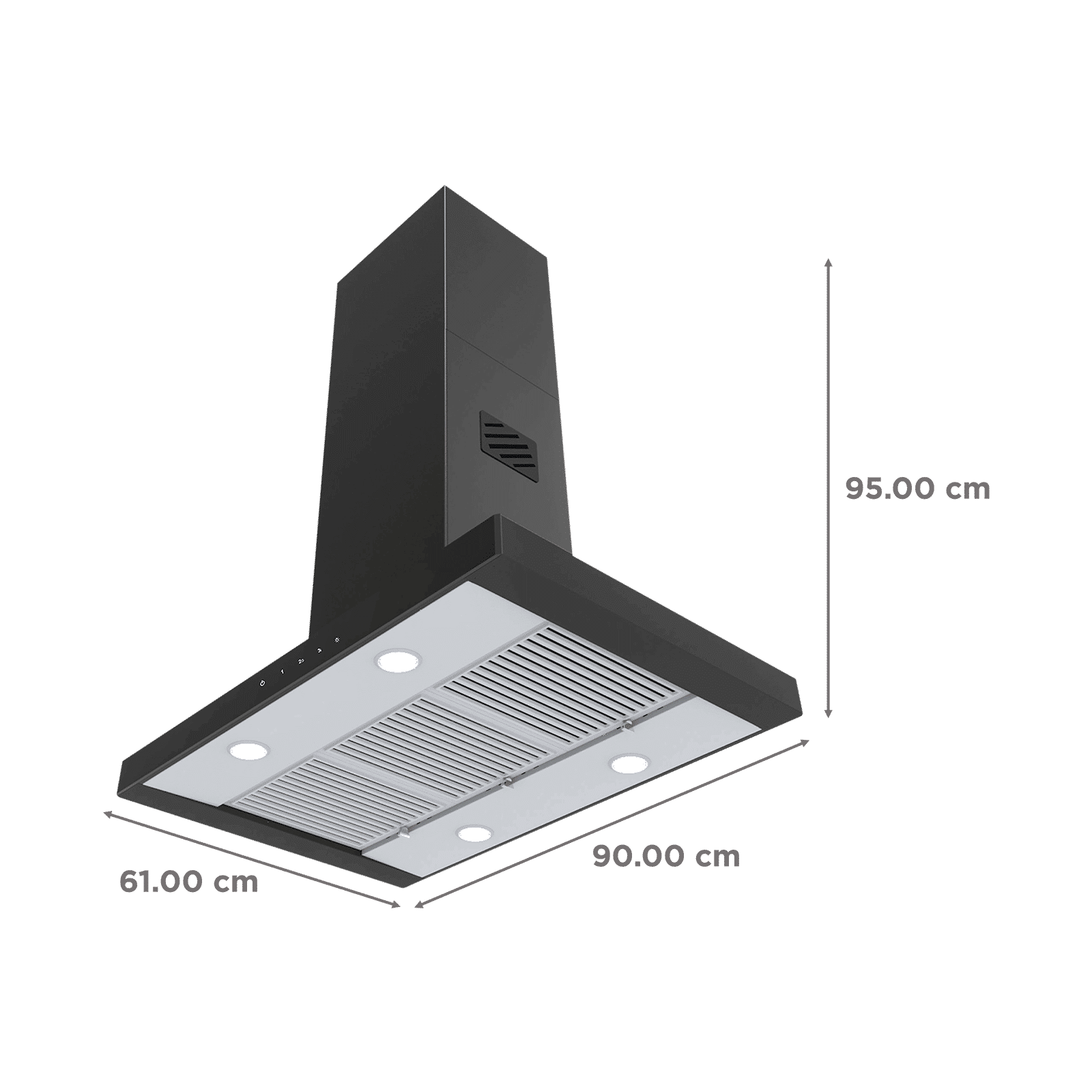 FABER JANUS ISOLA SS 90cm 1000m3/hr Ducted Ceiling Mounted Chimney with Dual Touch Control (Stainless Steel)_2