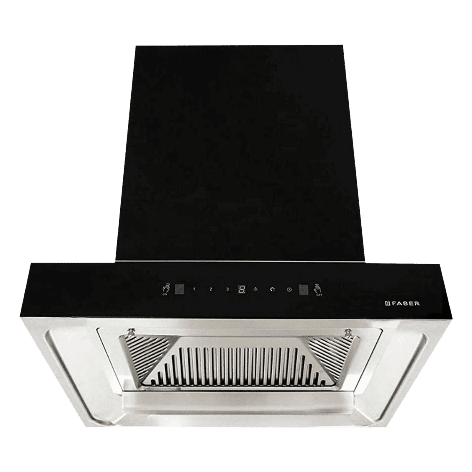 FABER JUPITER PLUS HC SC BK 60cm 1500m3/hr Ducted Auto Clean Wall Mounted Chimney with Touch Control Panel (Black)_1